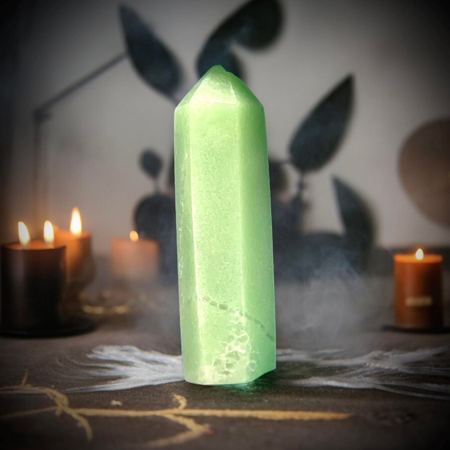 Aventurine Obelisk Tower Crystal Point Oddity, Witchcraft, Rituals, Energy Meditation spiritual, meditation, metaphysical