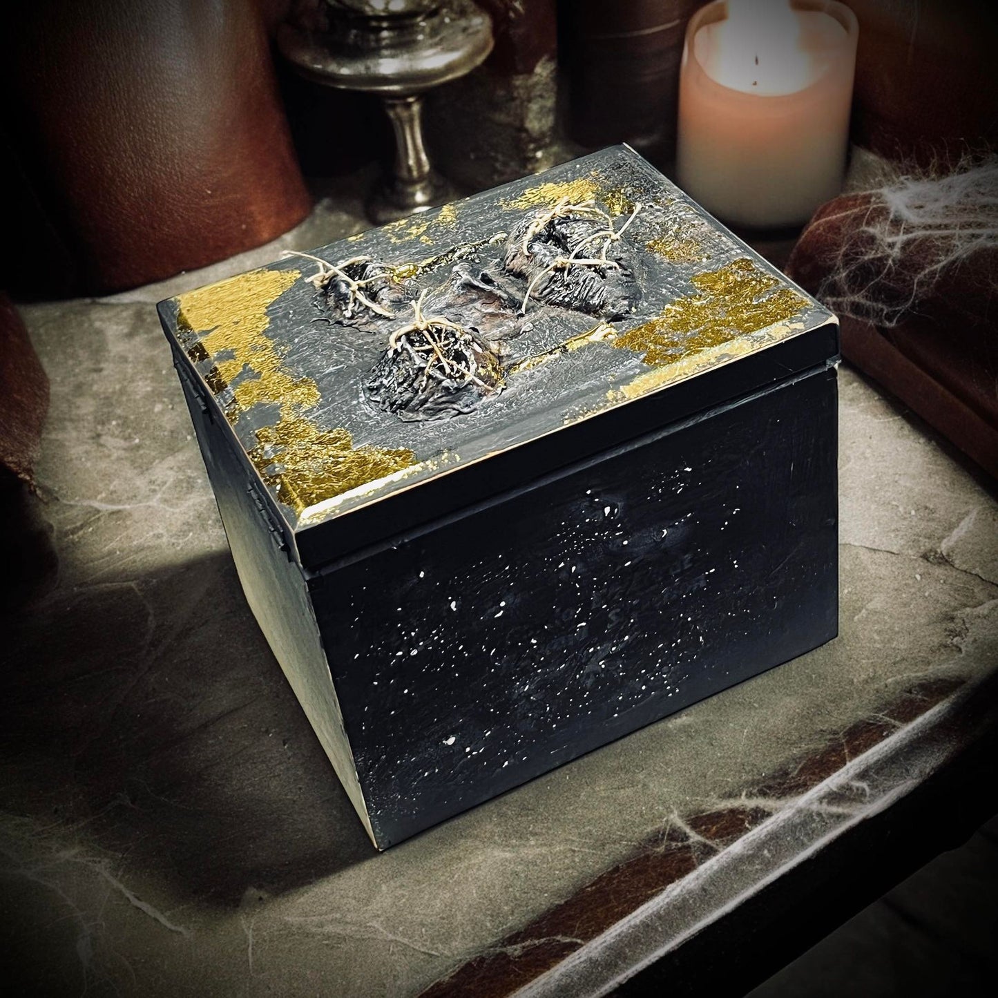 Quite One Witch Wooden Box Trinket Oddity Box Clay Sculpture Curiosity, Oddity, Unique Gift Idea, Creepy Unusual Hand Crafted One of a Kind