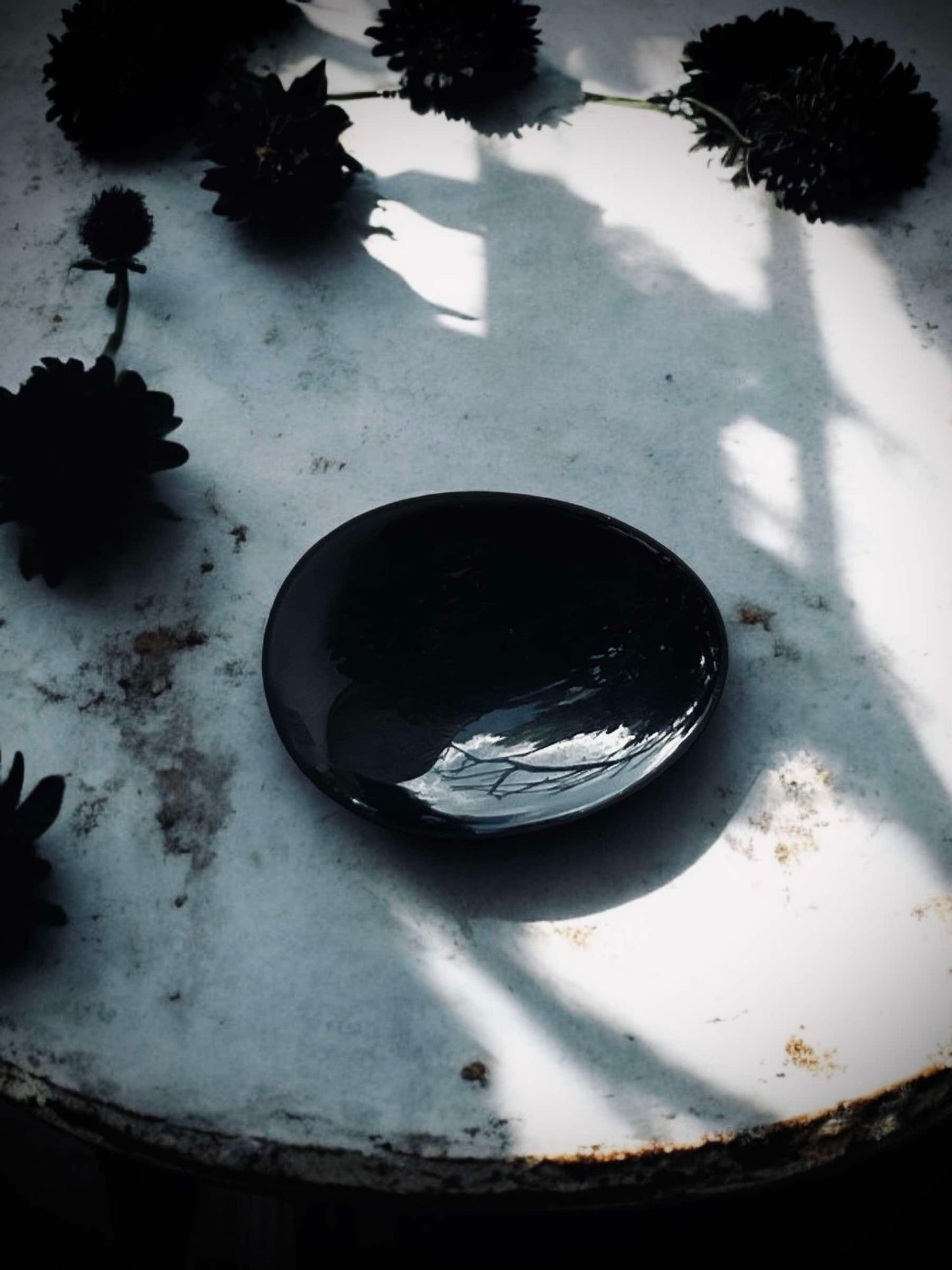 Black Obsidian Gemstone Teardrop Worry Stone Relaxation Meditation Fidget Perfect Gift Idea Spiritual Wiccan Oddity Witchcraft Occult Idea