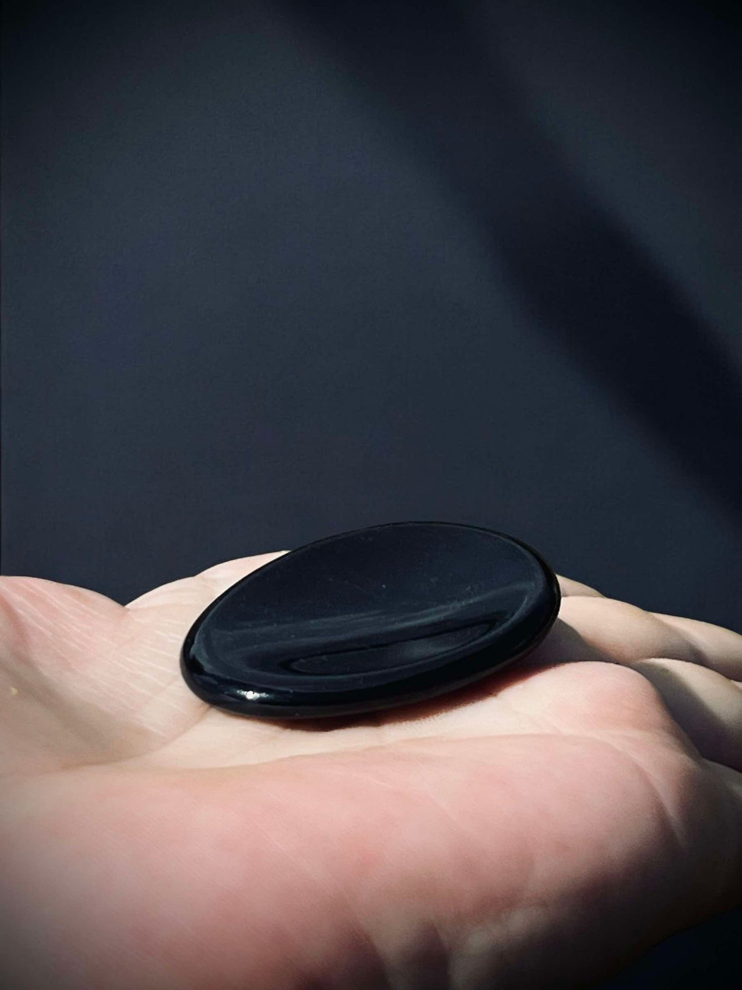 Black Obsidian Gemstone Teardrop Worry Stone Relaxation Meditation Fidget Perfect Gift Idea Spiritual Wiccan Oddity Witchcraft Occult Idea