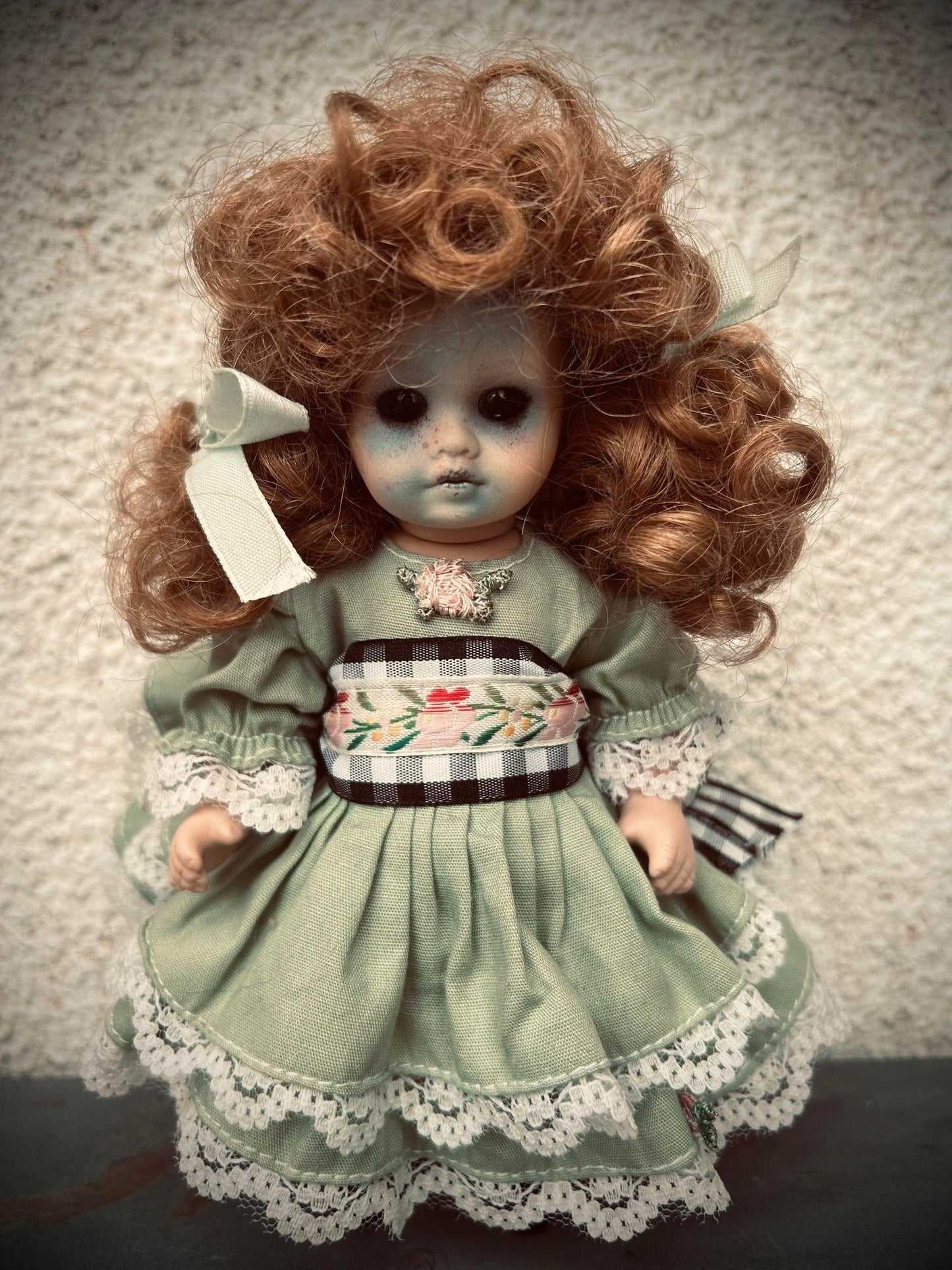 Meet Poppy 7" Mini Haunt Doll Porcelain Zombie Undead Haunted Spirit Paranormal Spooky Possessed Positive Oddity Gift Idea Supernatural