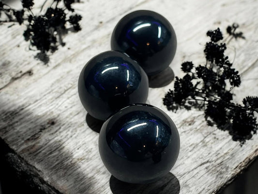 Obsidian 19 - 20 mm Sphere Perfect Gift Idea Spiritual Wiccan Oddity Witchcraft Occult Idea Natural Stones Marble Polished Meditation Stone