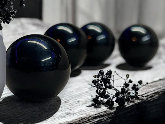 Obsidian 19 - 20 mm Sphere Perfect Gift Idea Spiritual Wiccan Oddity Witchcraft Occult Idea Natural Stones Marble Polished Meditation Stone