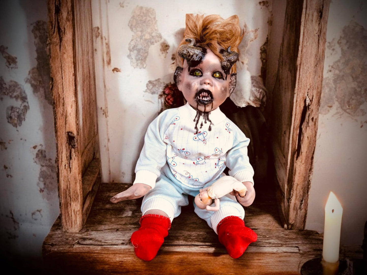 Meet Astrid 17" Doll Porcelain Undead Creepy Haunted Spirit Supernatural Possessed Positive Oddity Occult Horned Paranormal Gift Idea