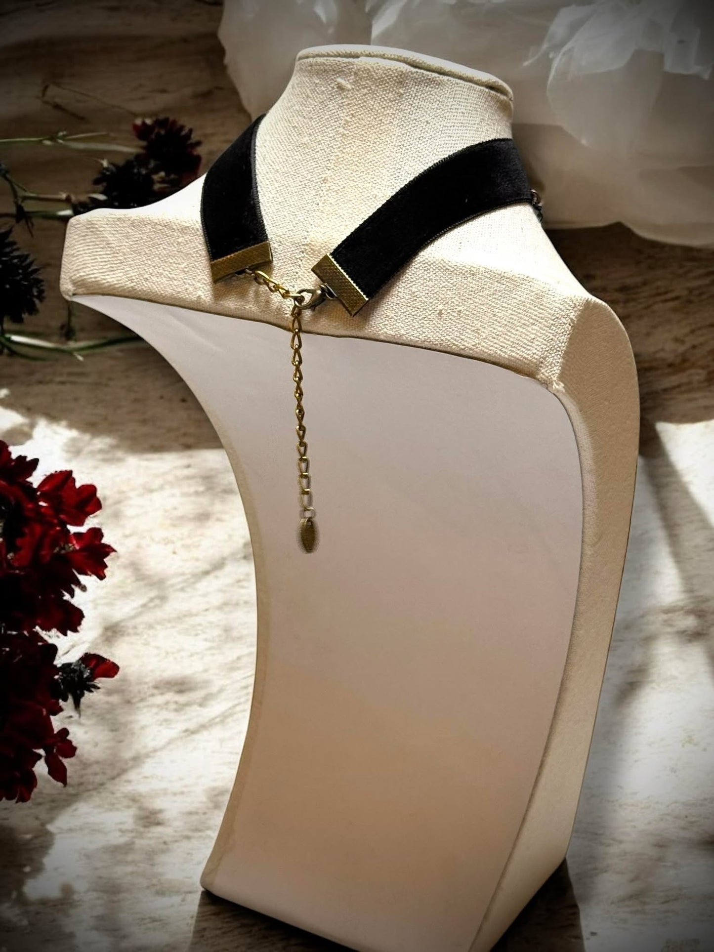 Gothic Black Rose Cross Chain Gothic Choker Necklace Gift Idea Oddity Jewelry Gothic Costume Woman Fantasy Vampire Dress Up Steam Punk #259