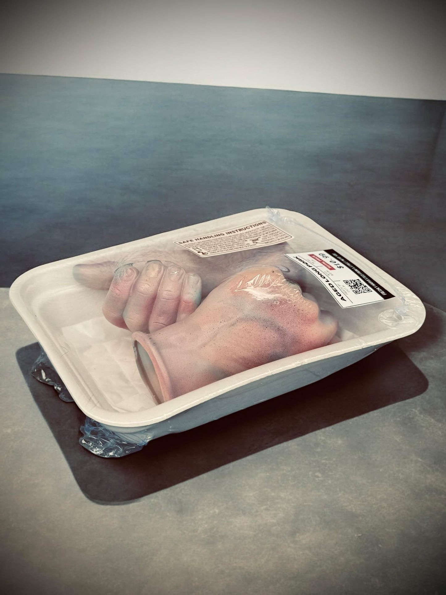 Packaged Meat Aged Long Pork Porcelain Doll Parts Butcher Gothic Voodoo Witchcraft Curiosity, Oddity, Unique Gift Idea Specimen 409 Hands