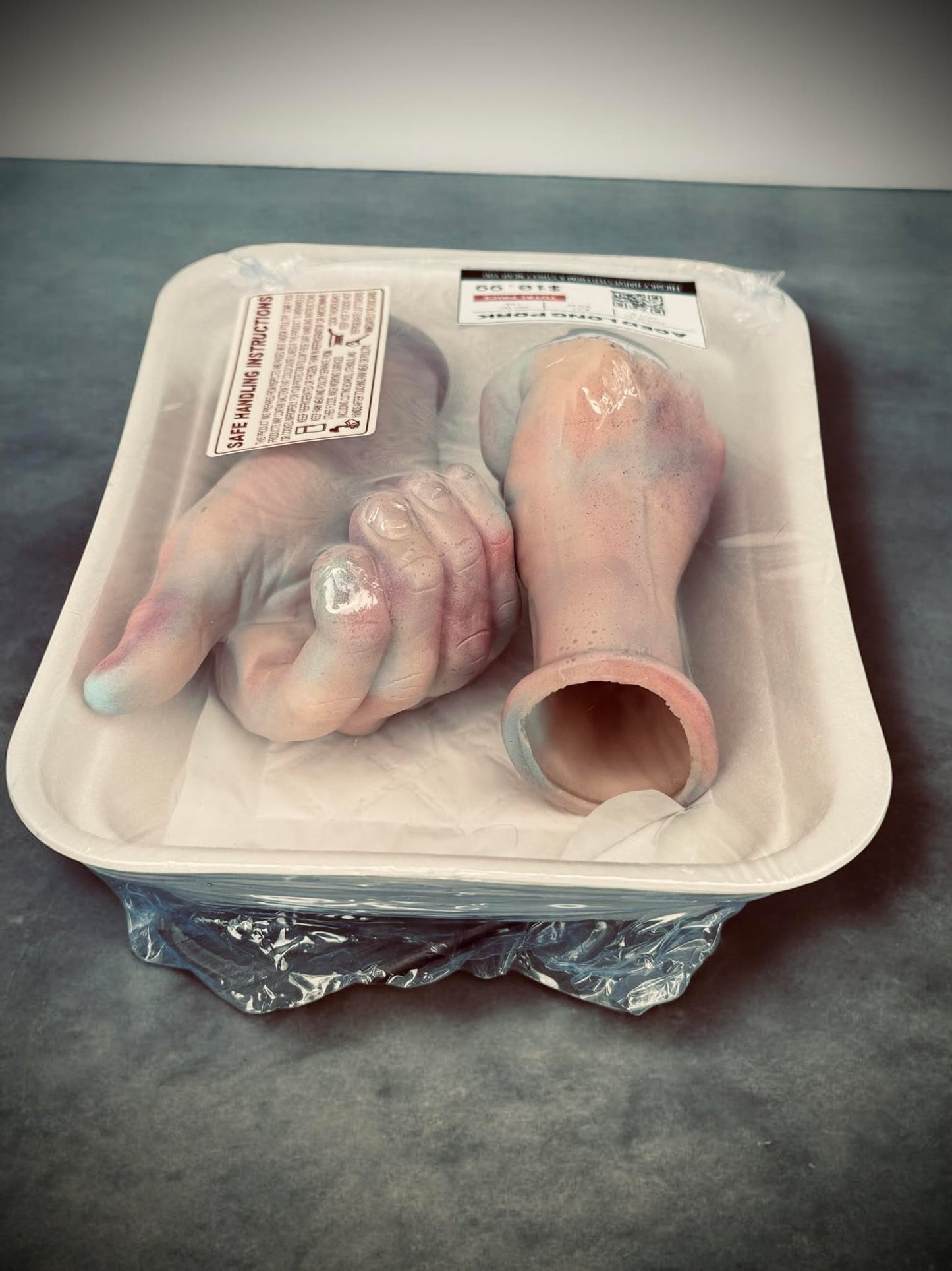 Packaged Meat Aged Long Pork Porcelain Doll Parts Butcher Gothic Voodoo Witchcraft Curiosity, Oddity, Unique Gift Idea Specimen 409 Hands