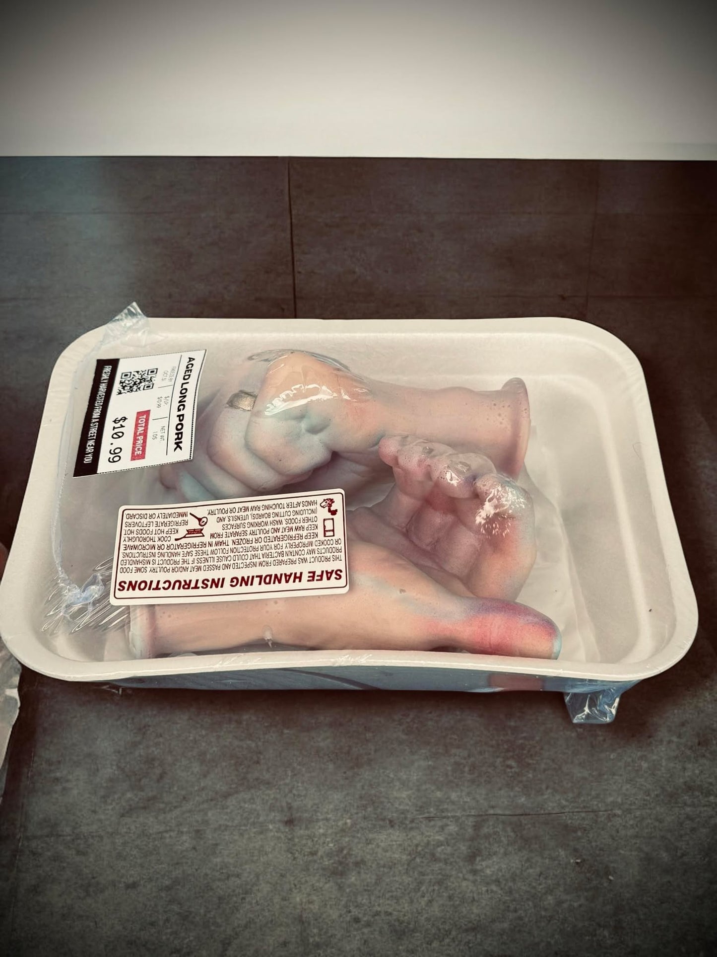 Packaged Meat Aged Long Pork Porcelain Doll Parts Butcher Gothic Voodoo Witchcraft Curiosity, Oddity, Unique Gift Idea Specimen 409 Hands