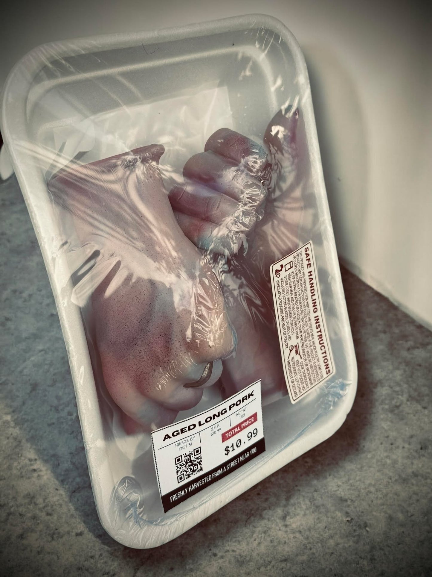 Packaged Meat Aged Long Pork Porcelain Doll Parts Butcher Gothic Voodoo Witchcraft Curiosity, Oddity, Unique Gift Idea Specimen 409 Hands