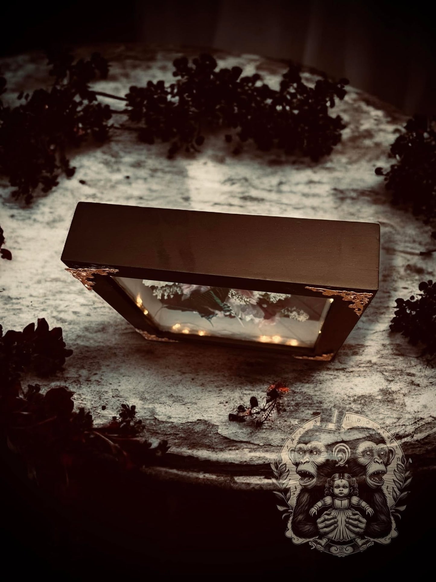 Urania Butterfly Ghostly Ghost Lighted Shadow Box Display Taxidermy Home Decor Preserved Whimsical Oddity Oddities Curiosities Gift Idea