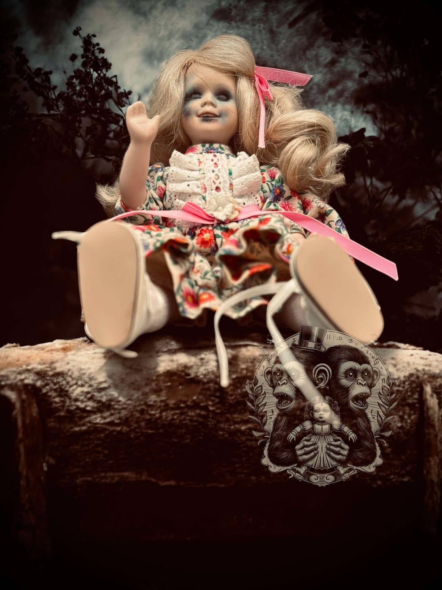 Aggie 9" Mini Haunt Doll Porcelain Zombie Haunted Spirit Paranormal Spooky Possessed Positive Oddity Gift Idea Supernatural Specimen 1057