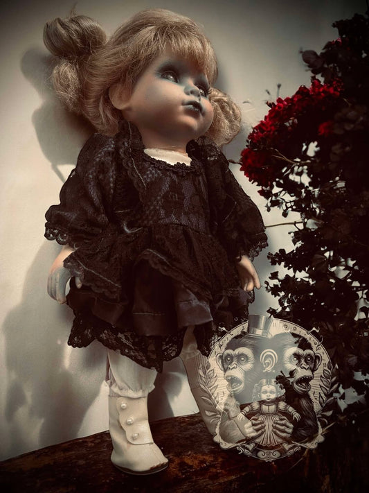 Brittani 13" Haunted Doll Porcelain Zombie Haunted Spirit Paranormal Spooky Possessed Positive Oddity Gift Idea Supernatural Specimen 1205