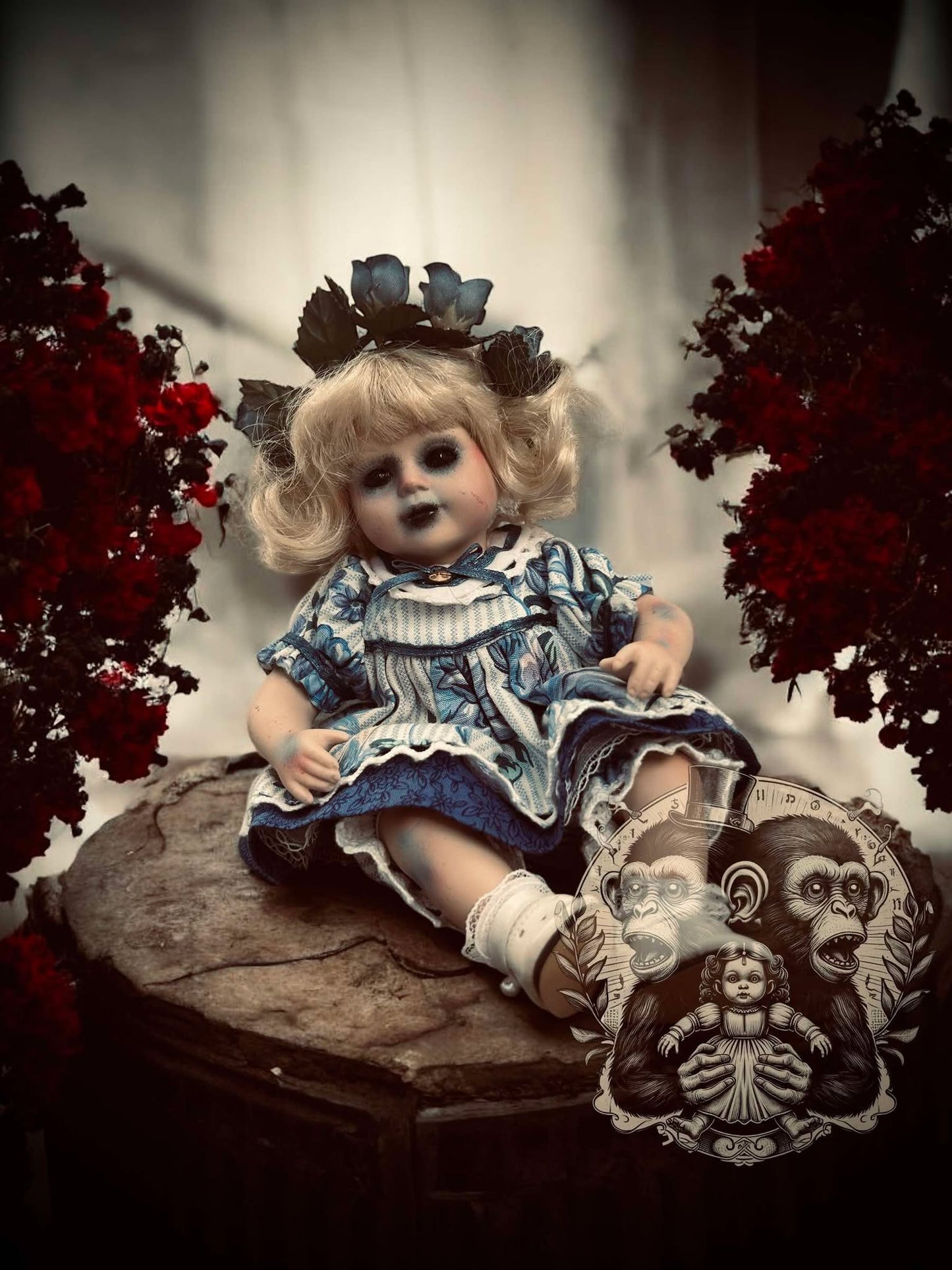 Meet Emilia 8" Mini Haunt Doll Porcelain Zombie Undead Haunted Spirit Paranormal Spooky Possessed Positive Oddity Gift Idea Supernatural