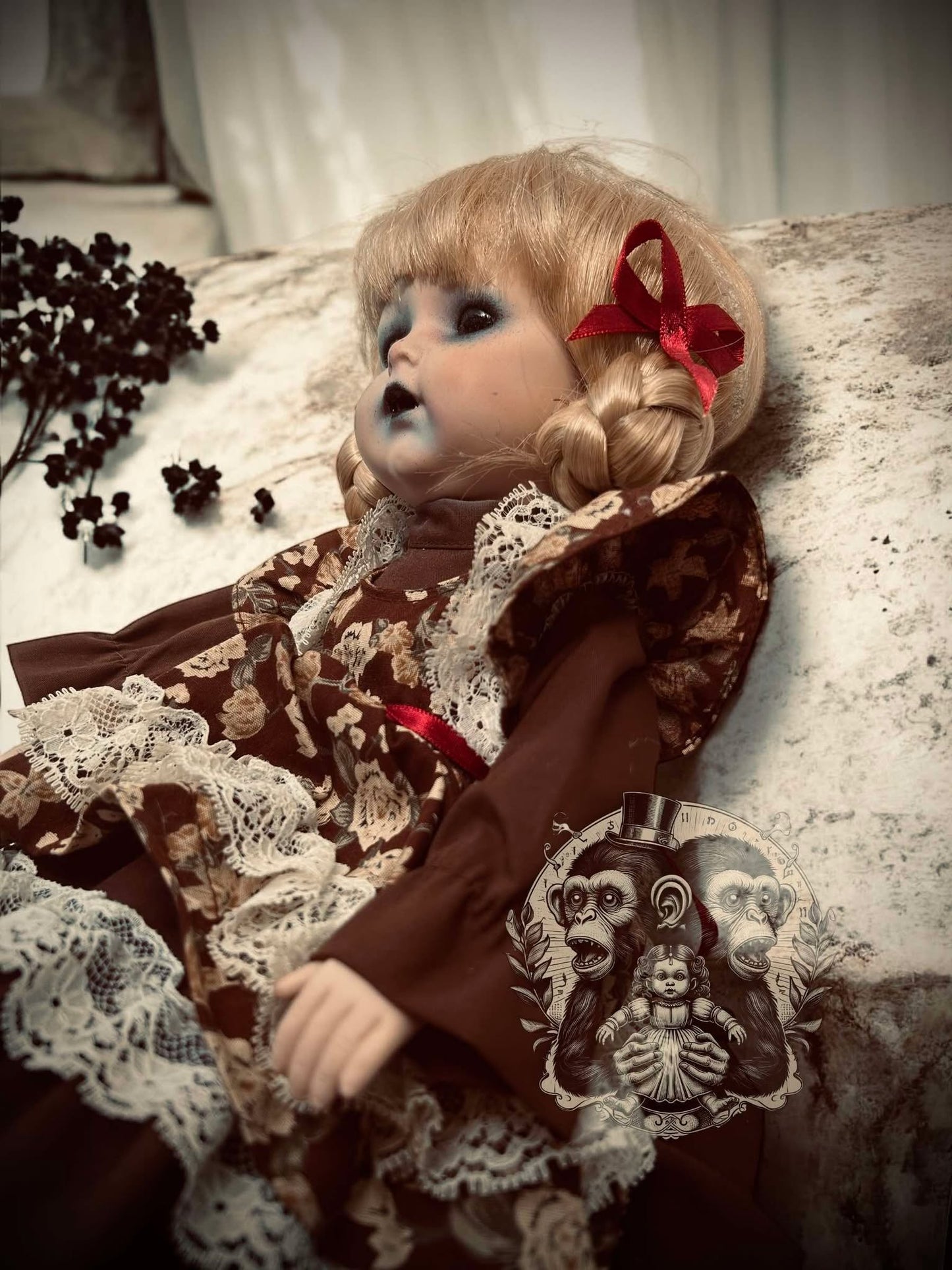 Marsha 12" Haunted Doll Porcelain Zombie Haunted Spirit Paranormal Spooky Possessed Positive Oddity Gift Idea Supernatural Specimen 1035