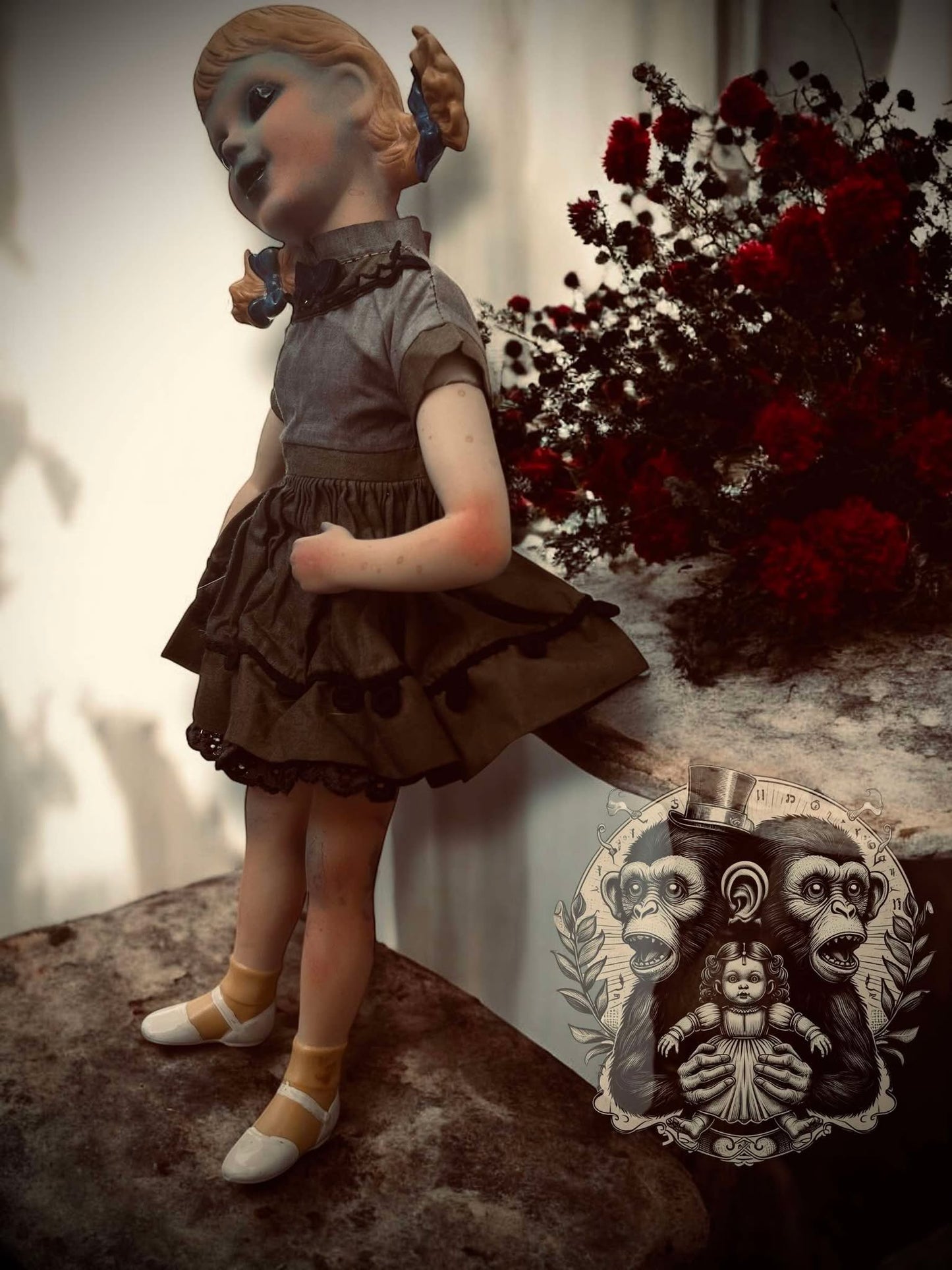 Victoria 12" Haunted Doll Porcelain Zombie Ghost Spirit Paranormal Spooky Possessed Positive Oddity Gift Idea Supernatural Specimen 821