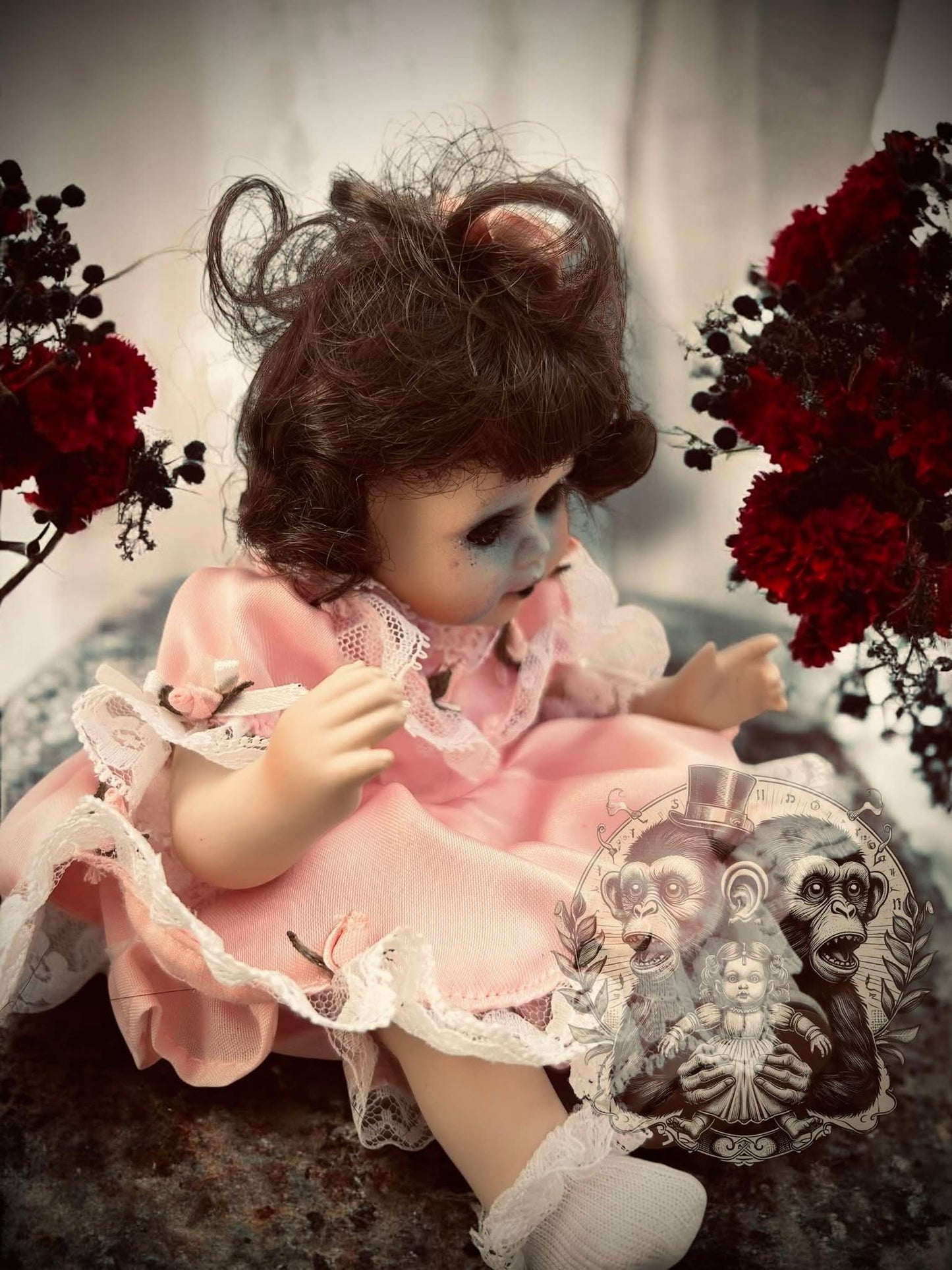 Piper 8" Mini Haunt Doll Porcelain Zombie Haunted Spirit Paranormal Spooky Possessed Positive Oddity Gift Idea Supernatural Specimen 8507