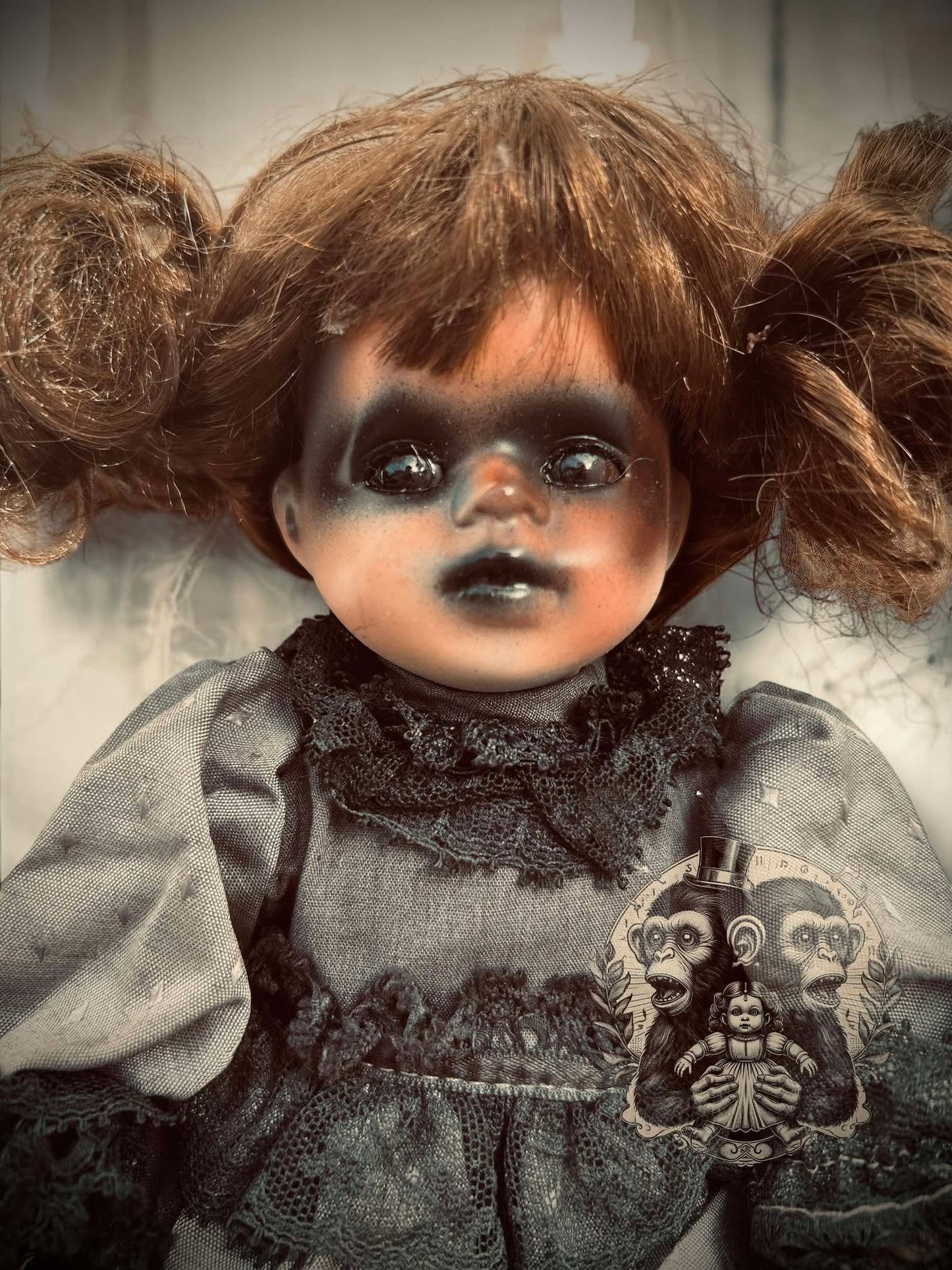 Sydney 9" Mini Haunt Doll Porcelain Zombie Haunted Spirit Paranormal Spooky Possessed Positive Oddity Gift Idea Supernatural Specimen 945