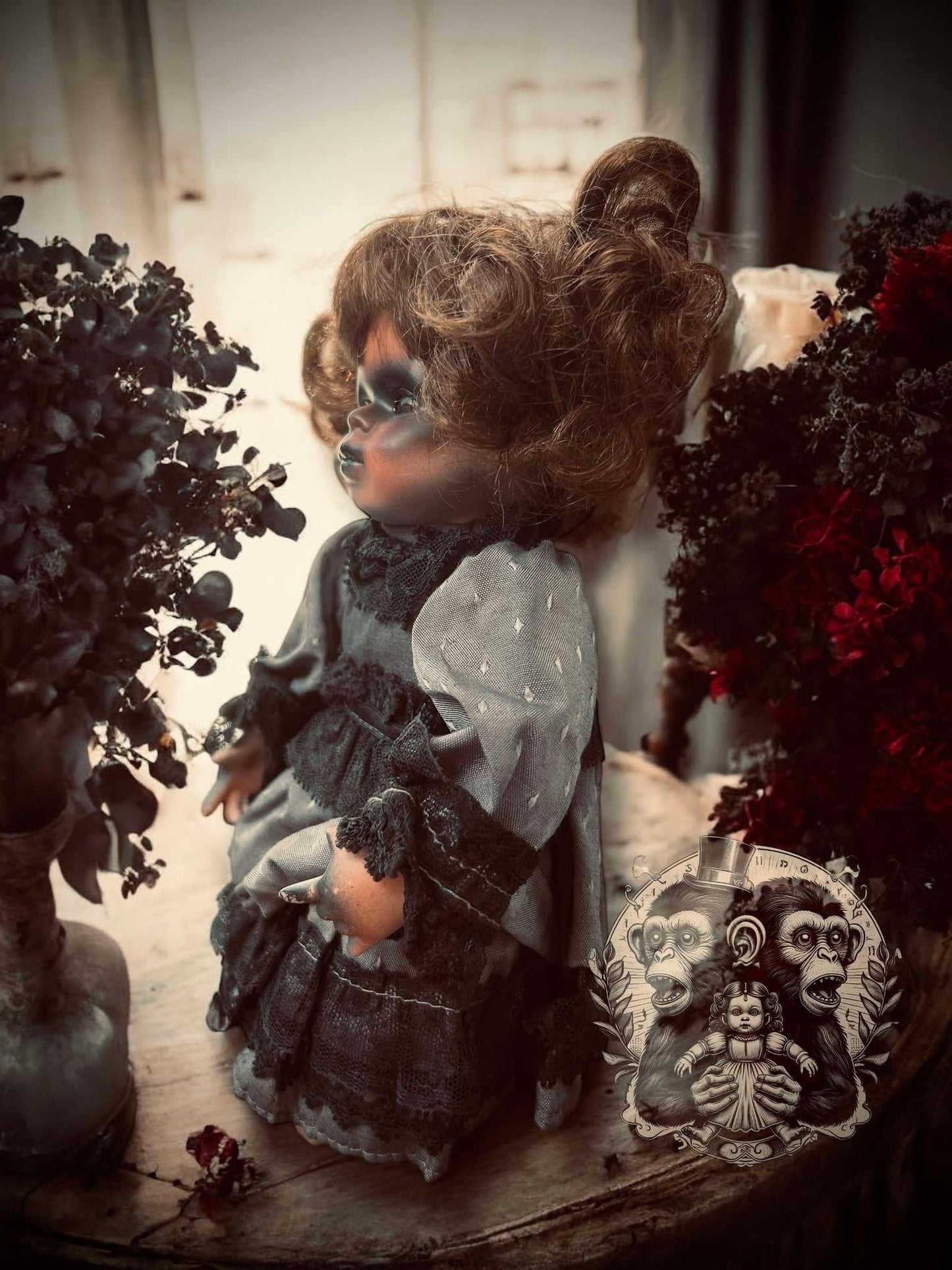 Sydney 9" Mini Haunt Doll Porcelain Zombie Haunted Spirit Paranormal Spooky Possessed Positive Oddity Gift Idea Supernatural Specimen 945