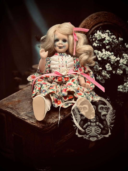 Aggie 9" Mini Haunt Doll Porcelain Zombie Haunted Spirit Paranormal Spooky Possessed Positive Oddity Gift Idea Supernatural Specimen 1057