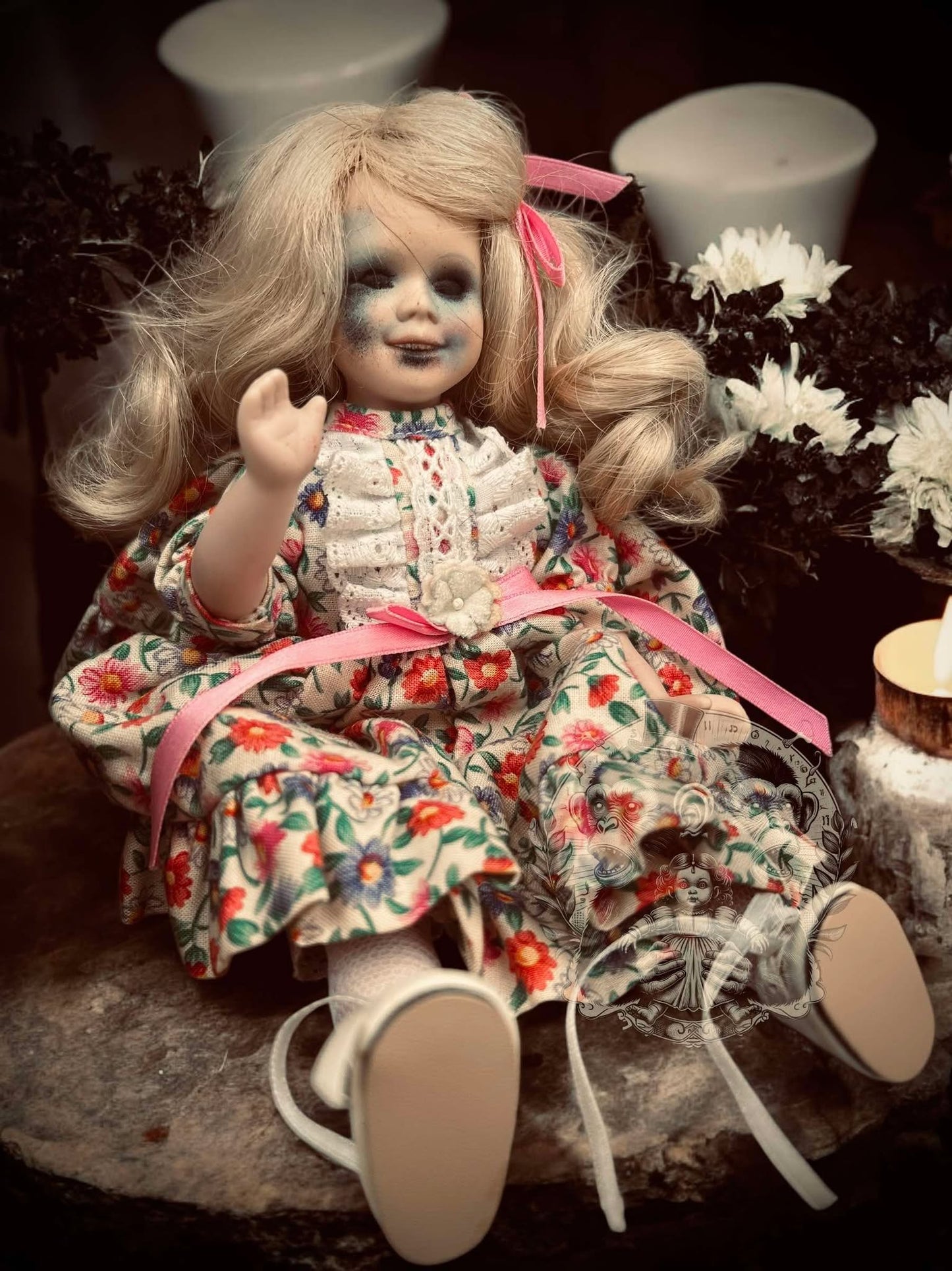 Aggie 9" Mini Haunt Doll Porcelain Zombie Haunted Spirit Paranormal Spooky Possessed Positive Oddity Gift Idea Supernatural Specimen 1057