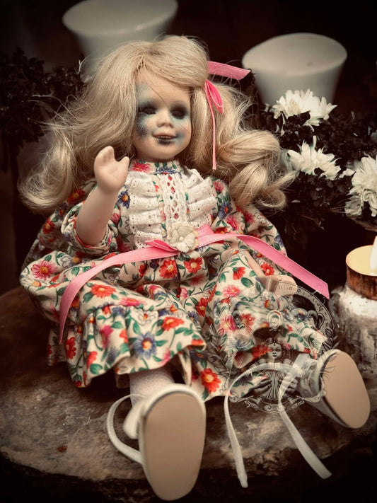 Aggie 9" Mini Haunt Doll Porcelain Zombie Haunted Spirit Paranormal Spooky Possessed Positive Oddity Gift Idea Supernatural Specimen 1057