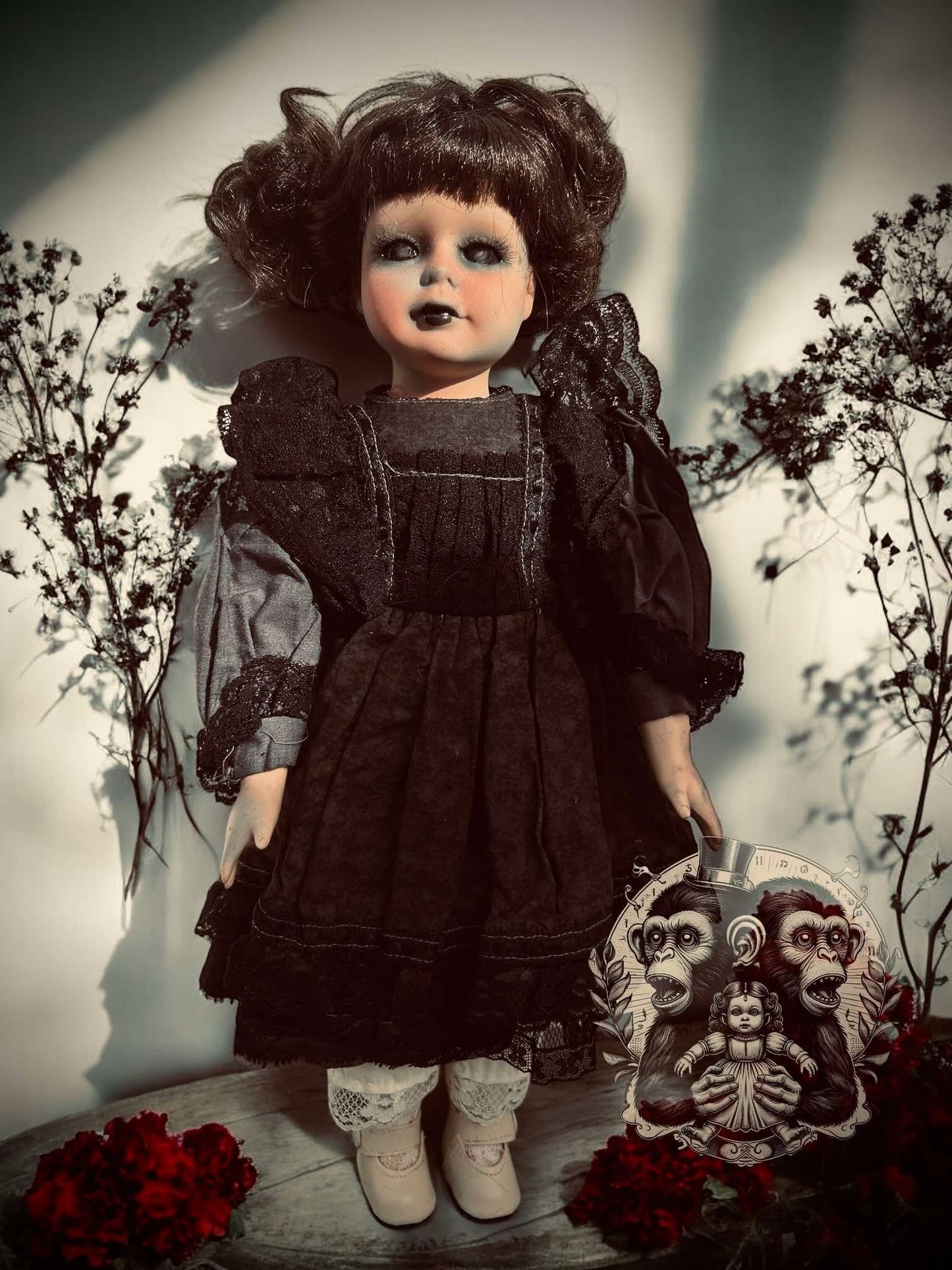 Ember 15" Haunted Doll Porcelain Zombie Haunted Spirit Paranormal Spooky Possessed Positive Oddity Gift Idea Supernatural Specimen 1001