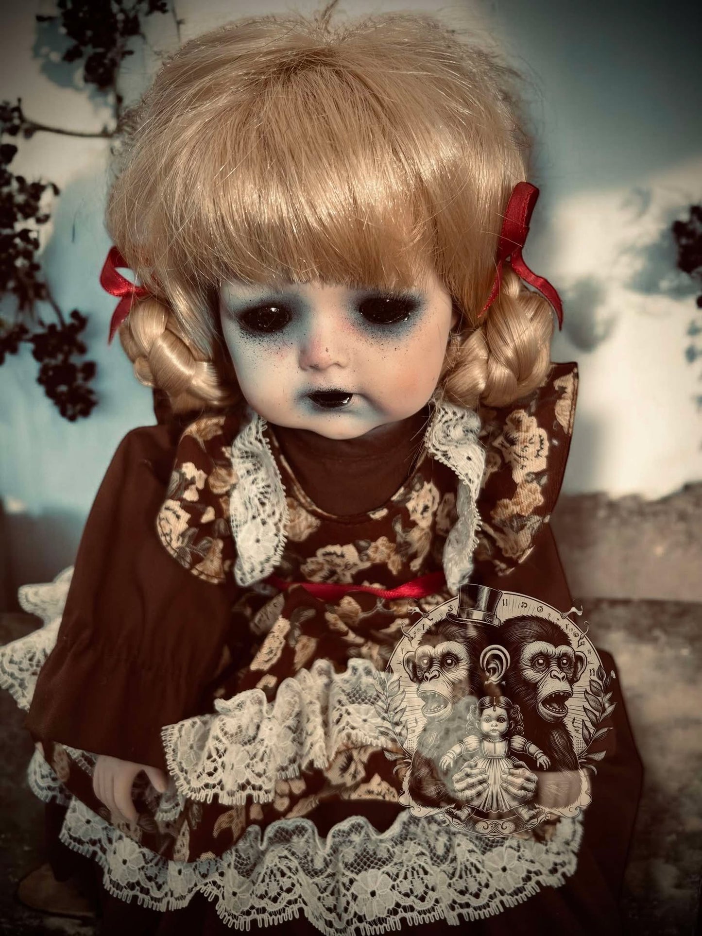 Marsha 12" Haunted Doll Porcelain Zombie Haunted Spirit Paranormal Spooky Possessed Positive Oddity Gift Idea Supernatural Specimen 1035