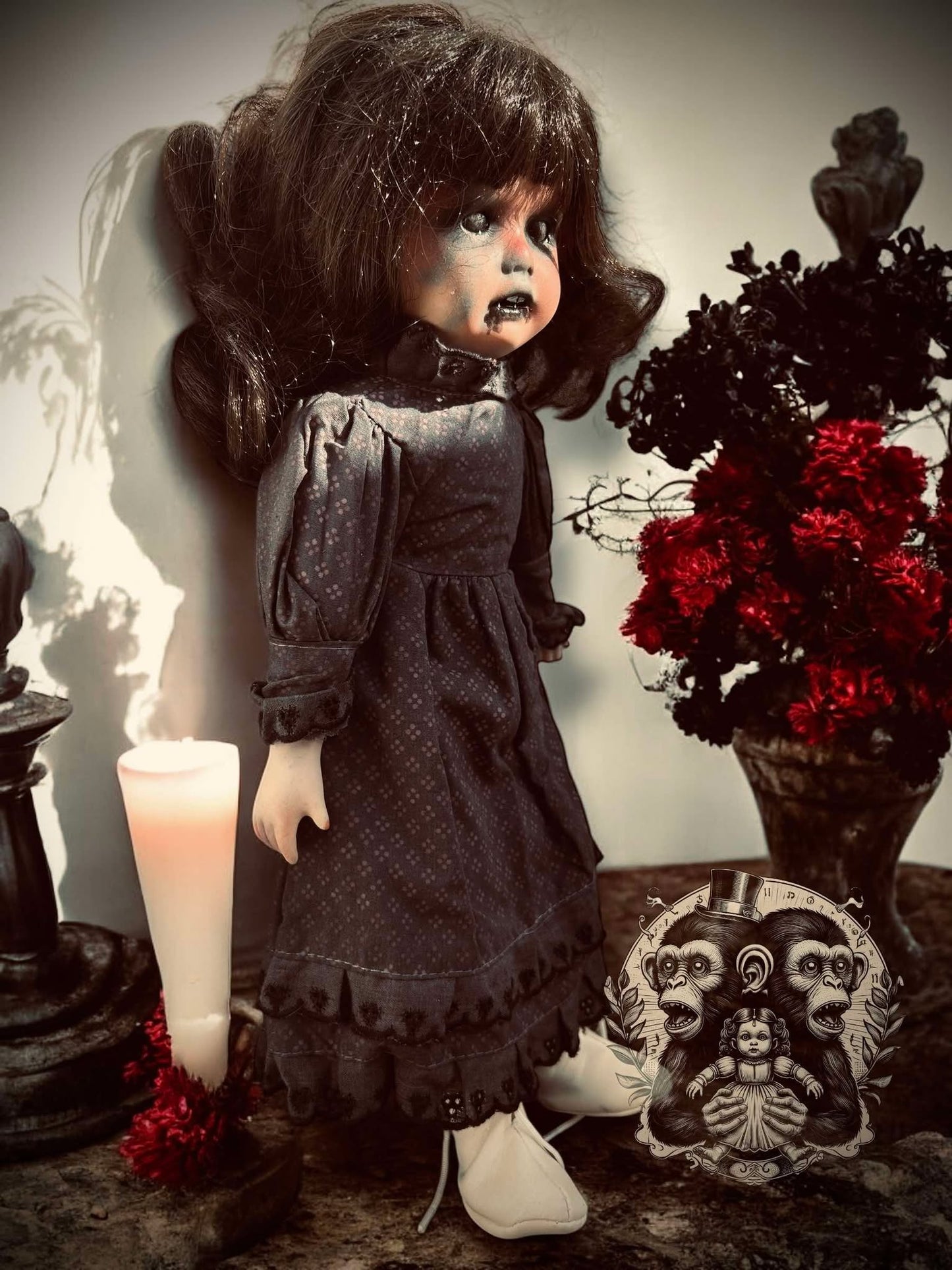 Lillian 14" Haunted Doll Porcelain Zombie Haunted Spirit Paranormal Spooky Possessed Positive Oddity Gift Idea Supernatural Specimen 8028