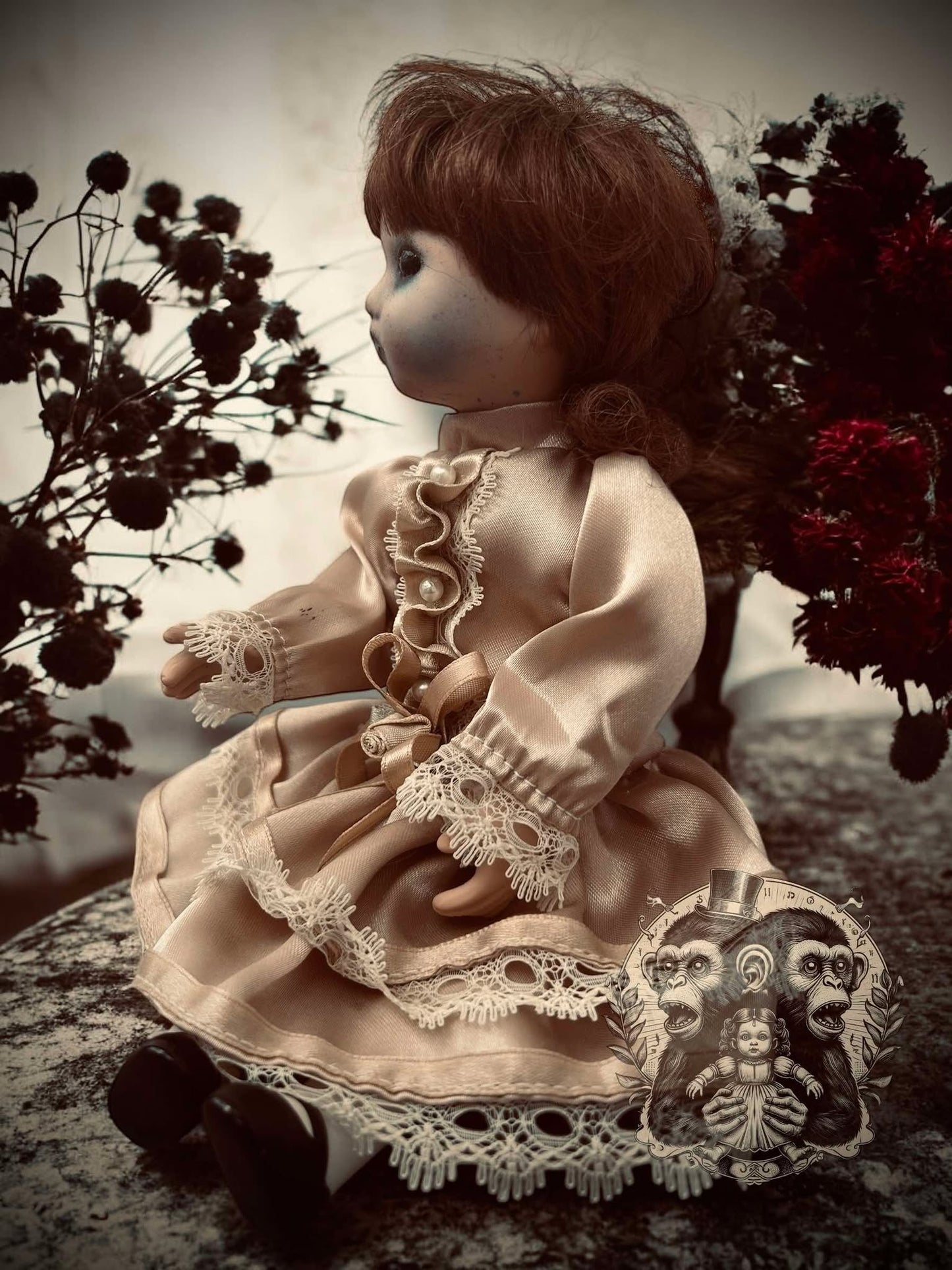 Leah 10" Mini Haunt Doll Porcelain Zombie Haunted Spirit Paranormal Spooky Possessed Positive Oddity Gift Idea Supernatural Specimen 8224