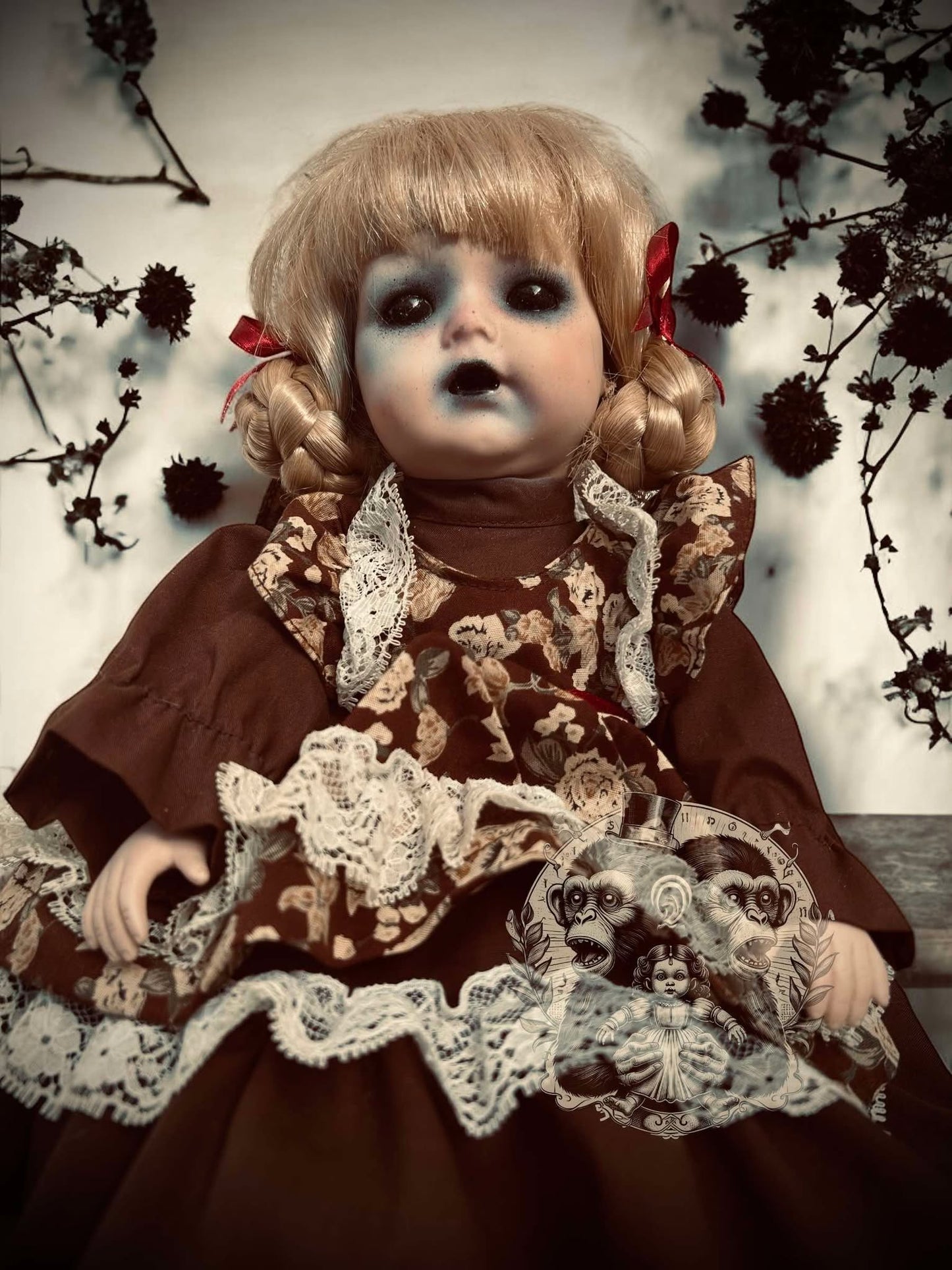 Marsha 12" Haunted Doll Porcelain Zombie Haunted Spirit Paranormal Spooky Possessed Positive Oddity Gift Idea Supernatural Specimen 1035