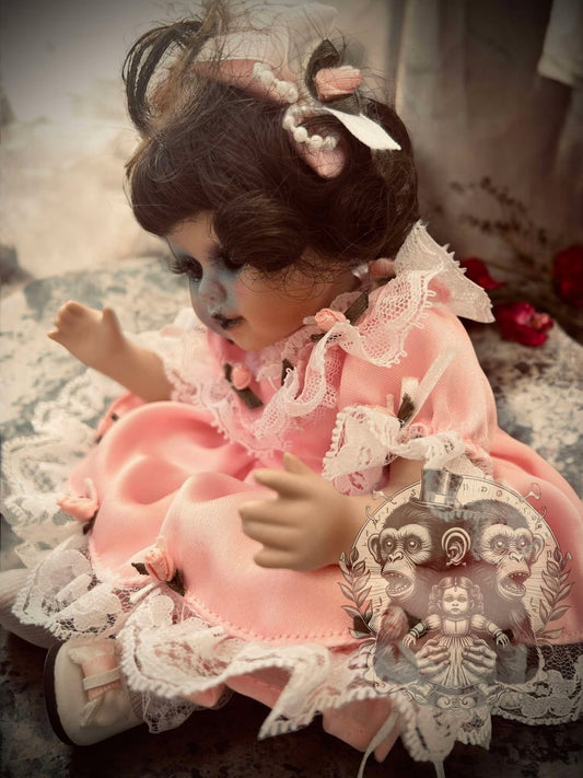 Piper 8" Mini Haunt Doll Porcelain Zombie Haunted Spirit Paranormal Spooky Possessed Positive Oddity Gift Idea Supernatural Specimen 8507