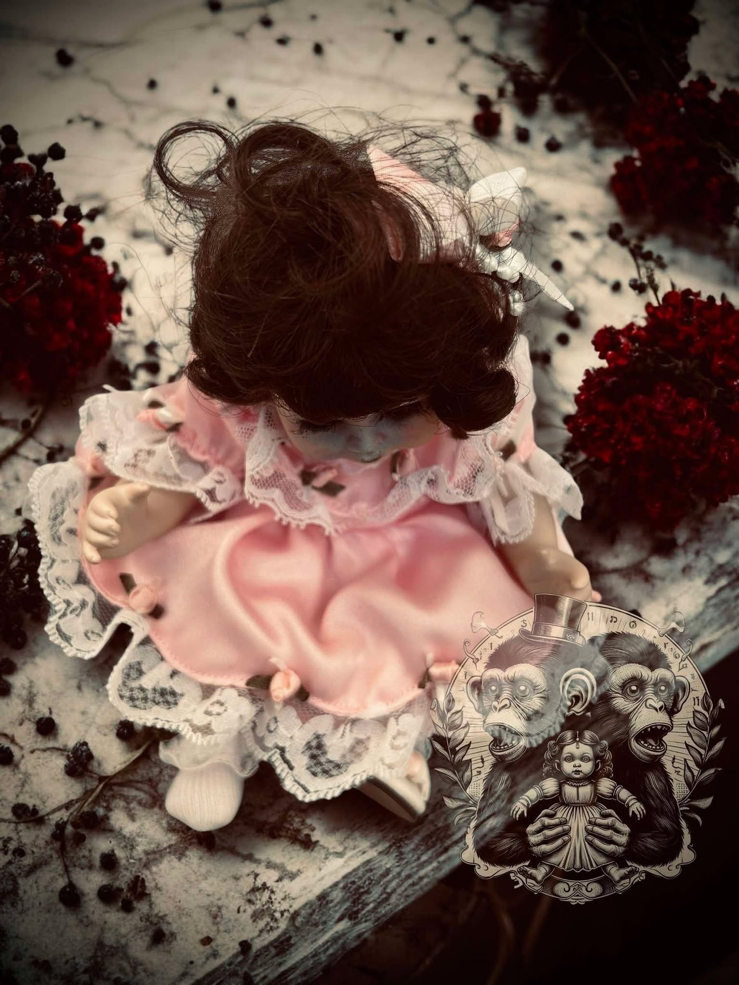 Piper 8" Mini Haunt Doll Porcelain Zombie Haunted Spirit Paranormal Spooky Possessed Positive Oddity Gift Idea Supernatural Specimen 8507