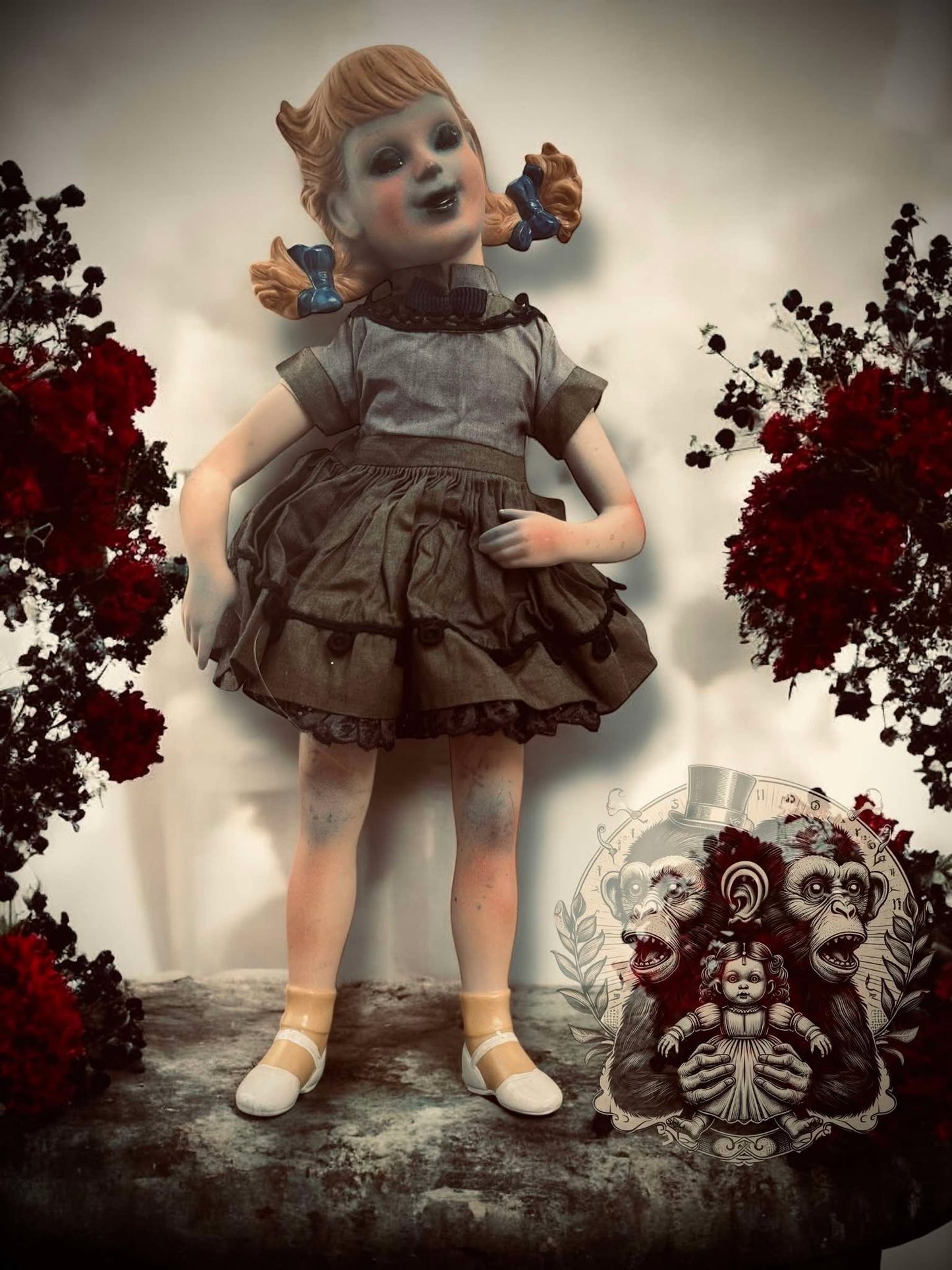 Victoria 12" Haunted Doll Porcelain Zombie Ghost Spirit Paranormal Spooky Possessed Positive Oddity Gift Idea Supernatural Specimen 821