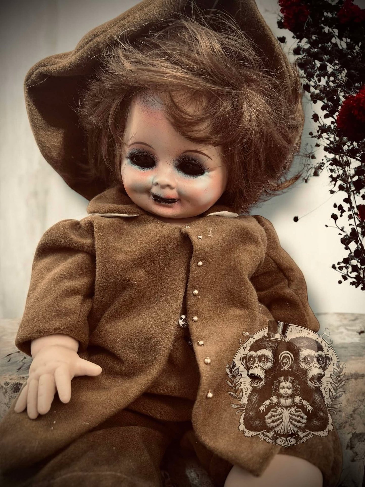 Poppy 14" Haunted Doll Porcelain Zombie Haunted Spirit Paranormal Spooky Possessed Positive Oddity Gift Idea Supernatural Specimen 931