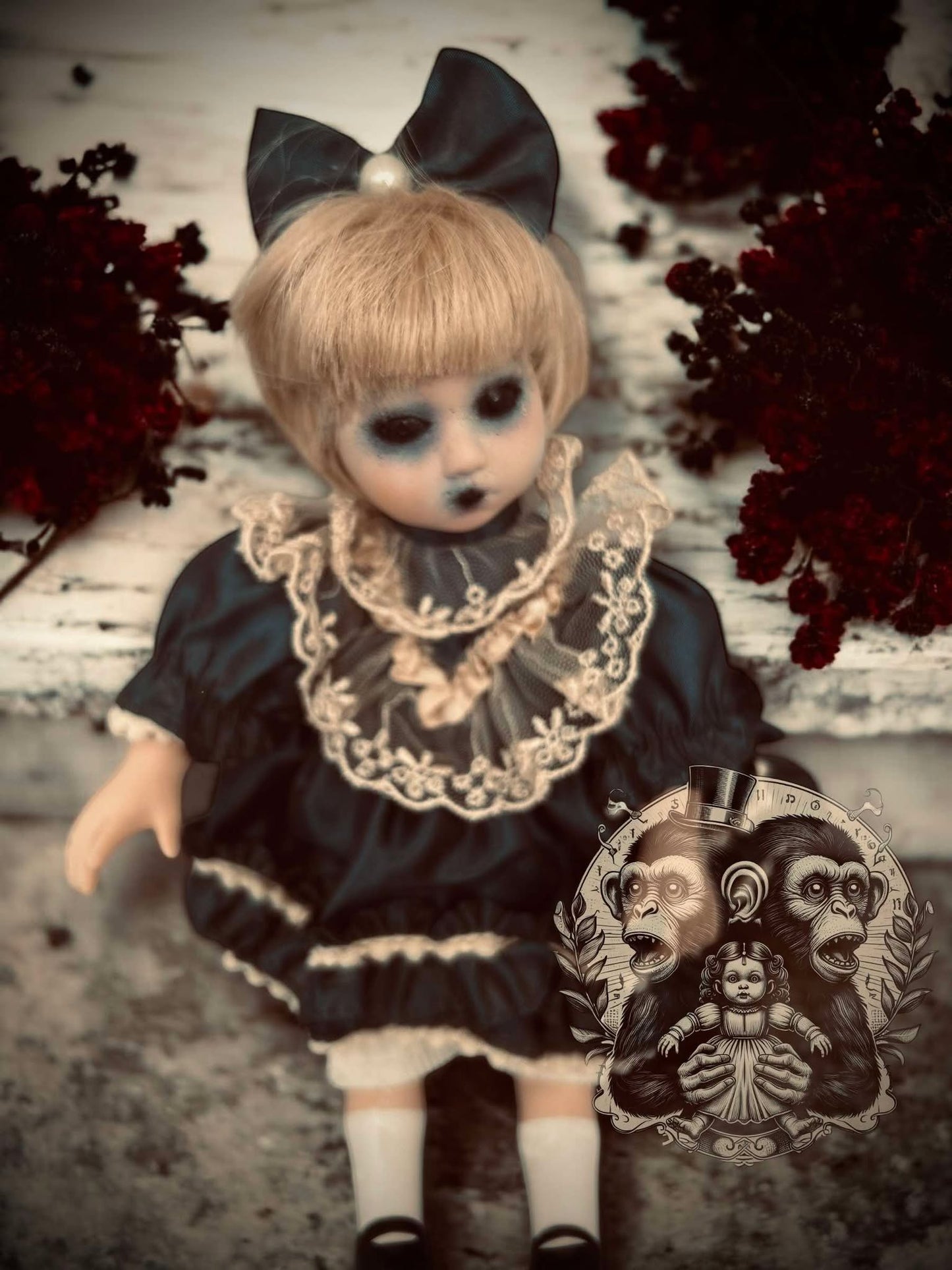 Hannah 10" Mini Haunt Doll Porcelain Zombie Haunted Spirit Paranormal Spooky Possessed Positive Oddity Gift Idea Supernatural Specimen 836