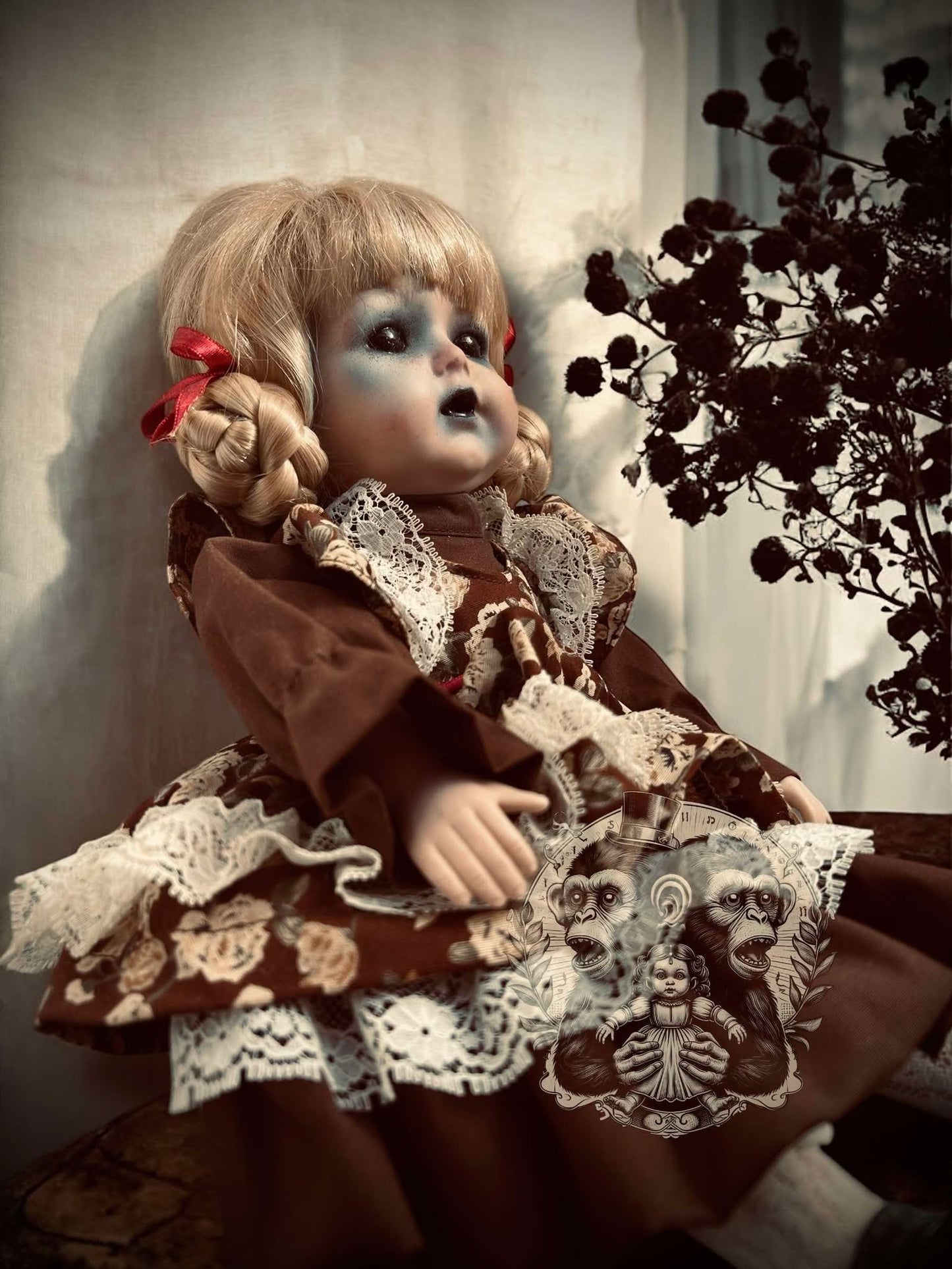 Marsha 12" Haunted Doll Porcelain Zombie Haunted Spirit Paranormal Spooky Possessed Positive Oddity Gift Idea Supernatural Specimen 1035