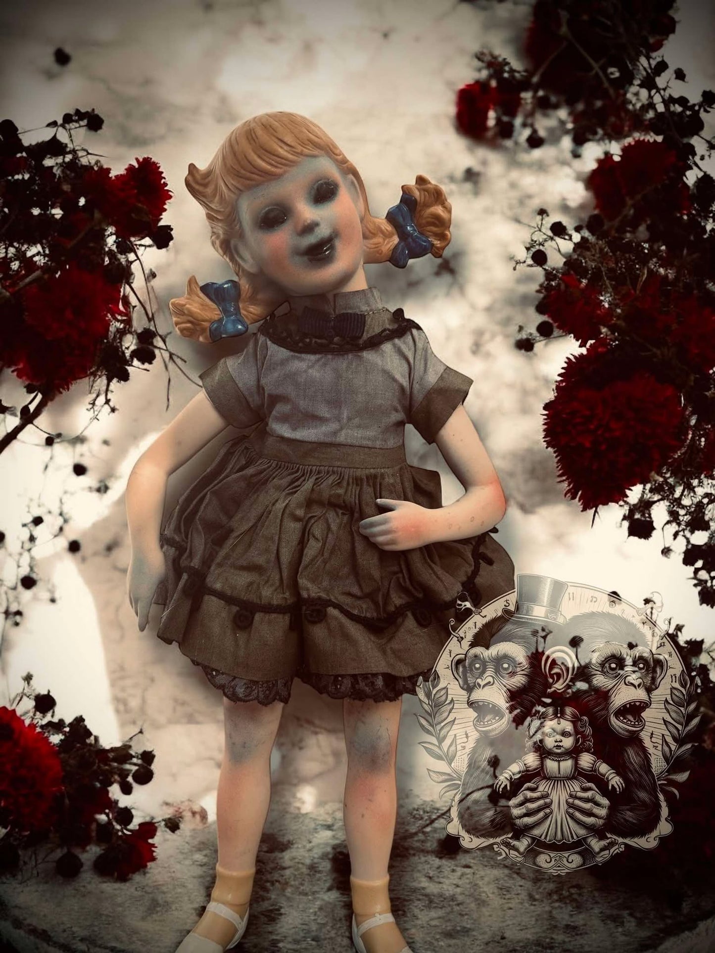 Victoria 12" Haunted Doll Porcelain Zombie Ghost Spirit Paranormal Spooky Possessed Positive Oddity Gift Idea Supernatural Specimen 821