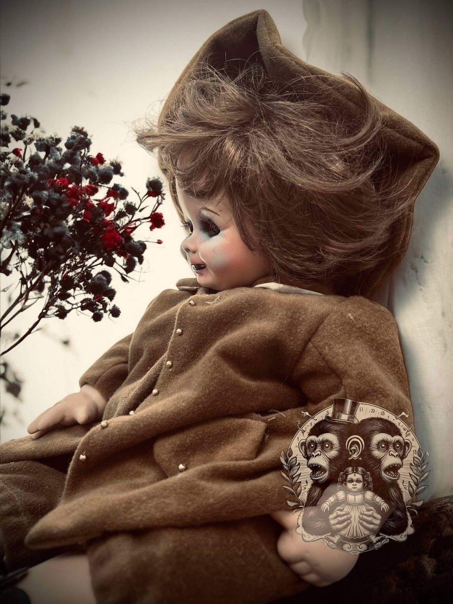 Poppy 14" Haunted Doll Porcelain Zombie Haunted Spirit Paranormal Spooky Possessed Positive Oddity Gift Idea Supernatural Specimen 931