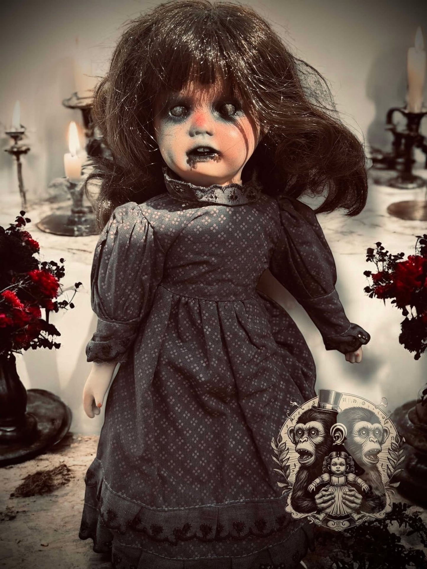Lillian 14" Haunted Doll Porcelain Zombie Haunted Spirit Paranormal Spooky Possessed Positive Oddity Gift Idea Supernatural Specimen 8028