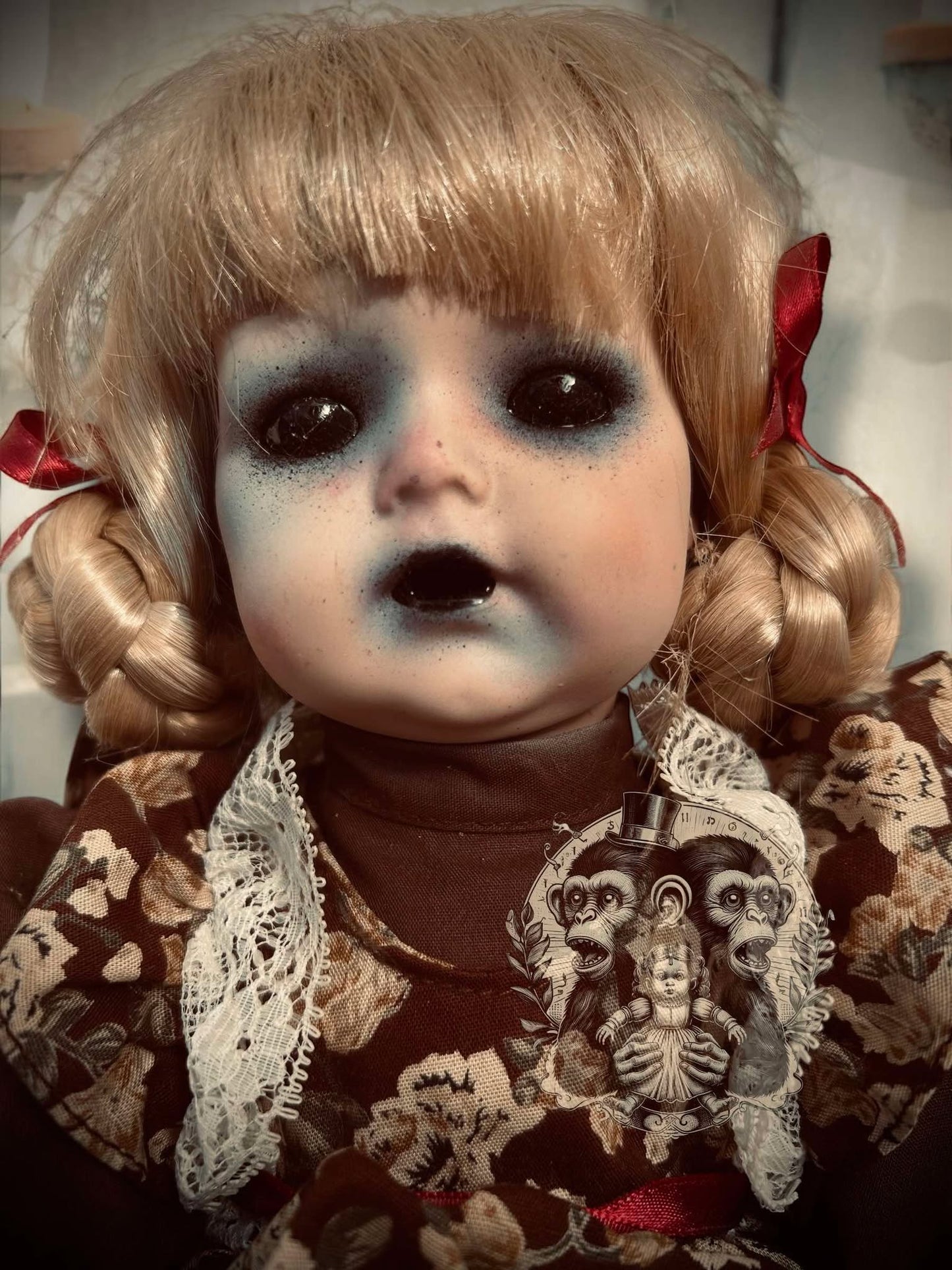 Marsha 12" Haunted Doll Porcelain Zombie Haunted Spirit Paranormal Spooky Possessed Positive Oddity Gift Idea Supernatural Specimen 1035