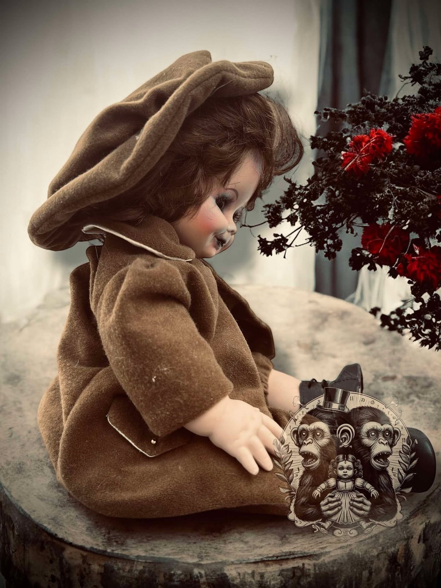 Poppy 14" Haunted Doll Porcelain Zombie Haunted Spirit Paranormal Spooky Possessed Positive Oddity Gift Idea Supernatural Specimen 931