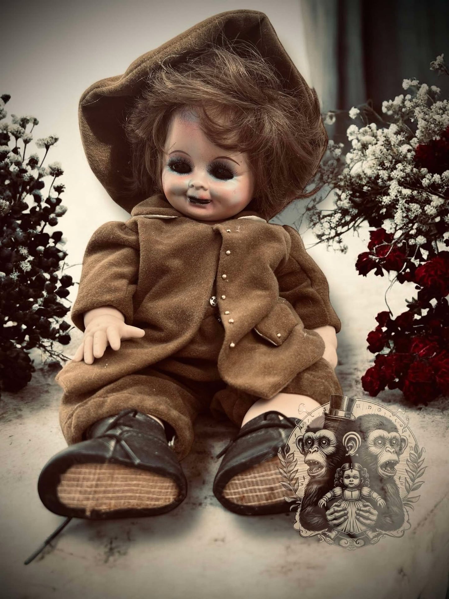 Poppy 14" Haunted Doll Porcelain Zombie Haunted Spirit Paranormal Spooky Possessed Positive Oddity Gift Idea Supernatural Specimen 931