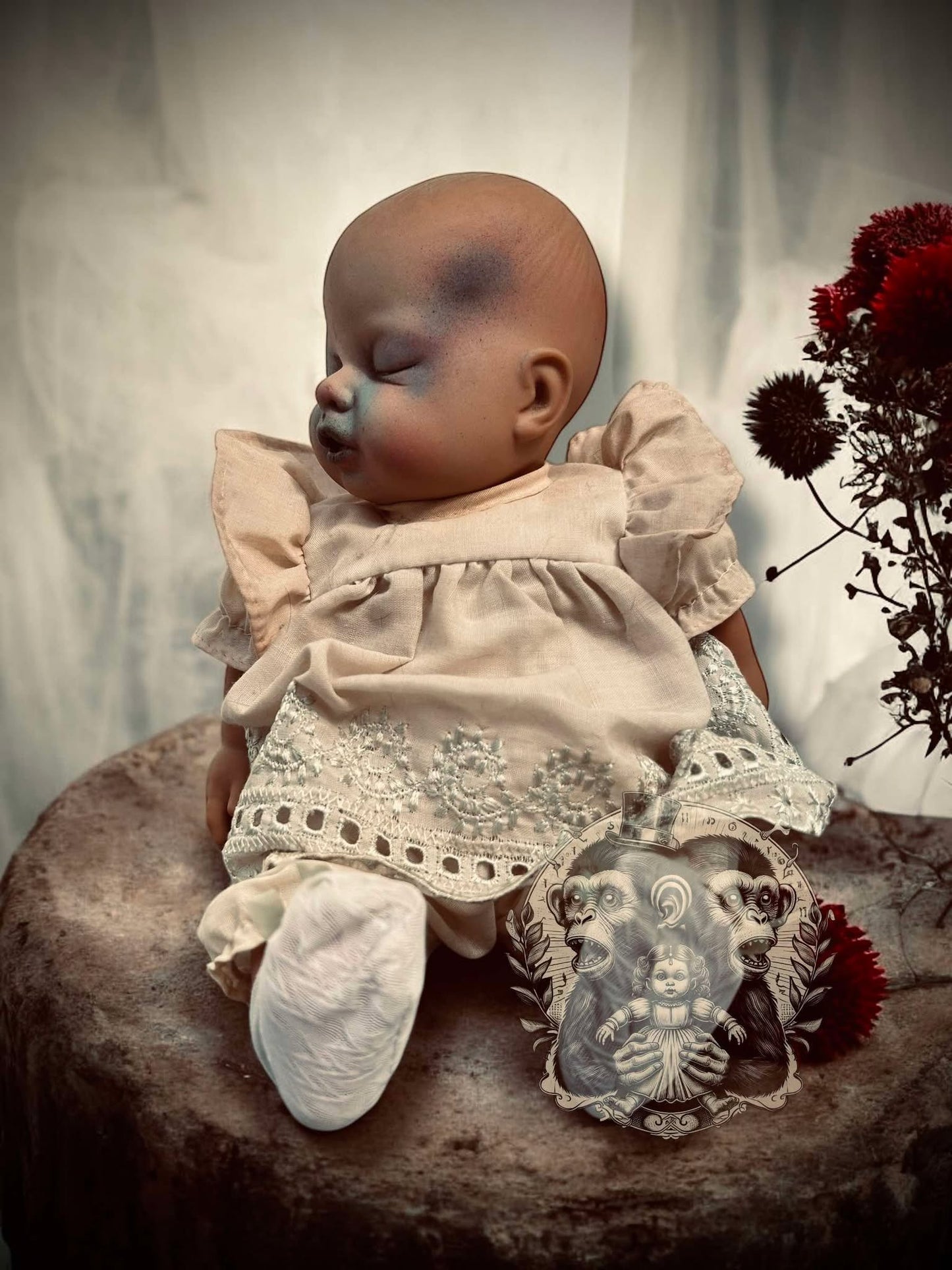 Ann 12" Musical Moving Haunted Doll Vinyl Zombie Spirit Paranormal Spooky Possessed Positive Oddity Gift Idea Supernatural Specimen 257