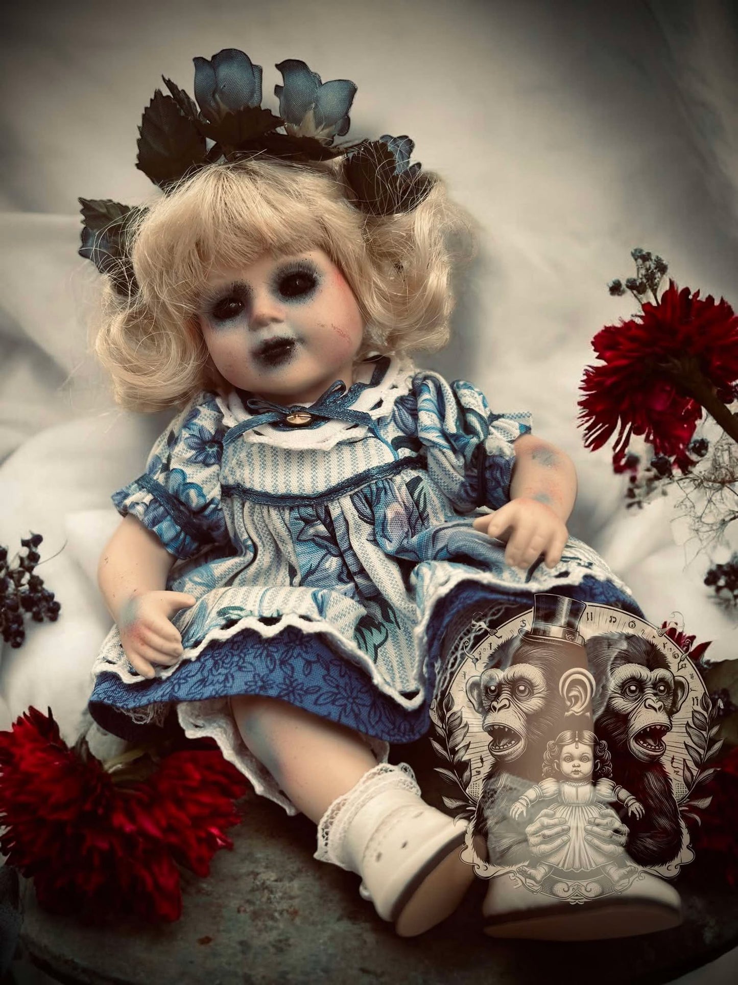 Meet Emilia 8" Mini Haunt Doll Porcelain Zombie Undead Haunted Spirit Paranormal Spooky Possessed Positive Oddity Gift Idea Supernatural