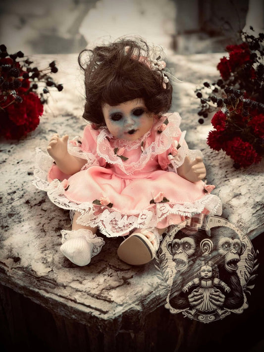 Piper 8" Mini Haunt Doll Porcelain Zombie Haunted Spirit Paranormal Spooky Possessed Positive Oddity Gift Idea Supernatural Specimen 8507