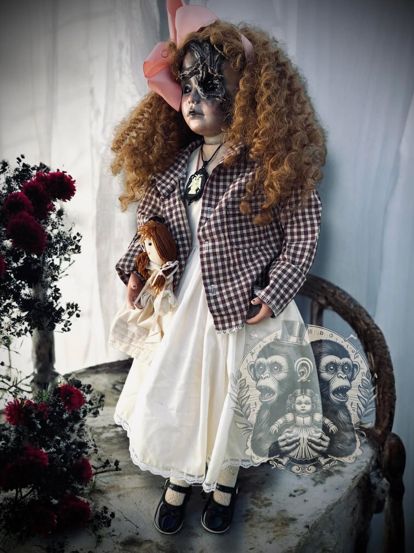 Garnet 31" Large Haunted Doll Porcelain Zombie Spirit Paranormal Spooky Possessed Positive Oddity Gift Idea Supernatural Specimen 520