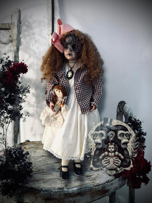 Garnet 31" Large Haunted Doll Porcelain Zombie Spirit Paranormal Spooky Possessed Positive Oddity Gift Idea Supernatural Specimen 520