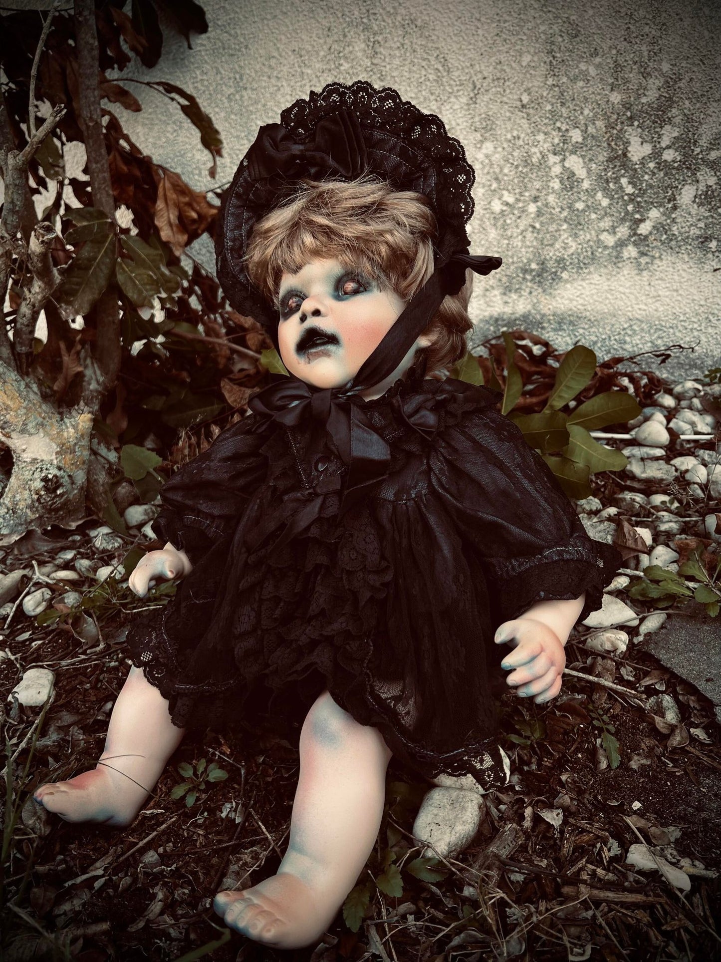 Meet Gwen 23" Doll Porcelain Witchy Creepy Haunted Spirit Infected Scary Spooky Zombie Possessed Gothic Positive Energy Undead Occult