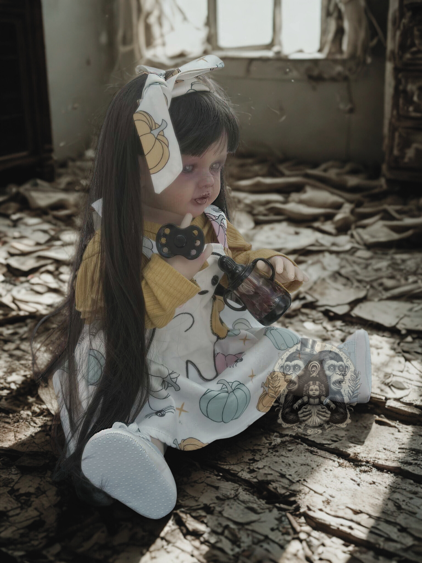 Lila Mae — The Undying Child OOAK Zombie Horror Doll Disturbing Oddity Scary Creepy Gift Idea Halloween Undead Reborn