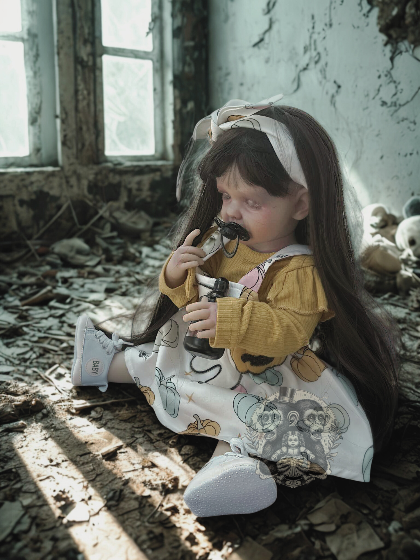 Lila Mae — The Undying Child OOAK Zombie Horror Doll Disturbing Oddity Scary Creepy Gift Idea Halloween Undead Reborn